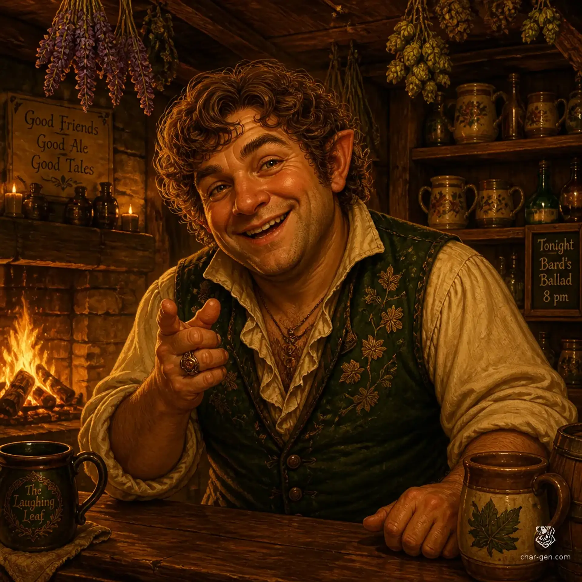 The Hearth's Embers - AI-generated fantasy Tavern