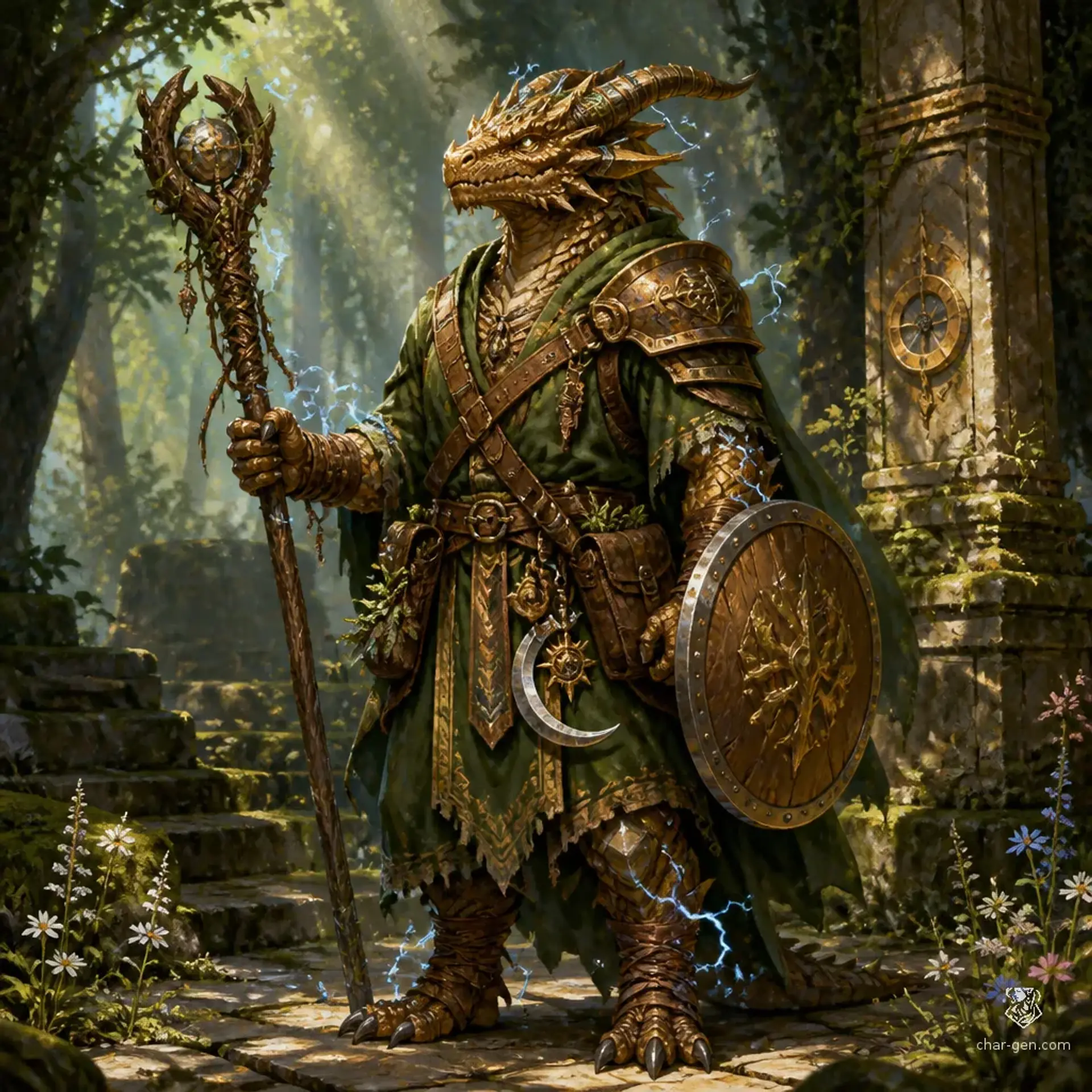 Seraph Copperscale - AI-generated fantasy Character