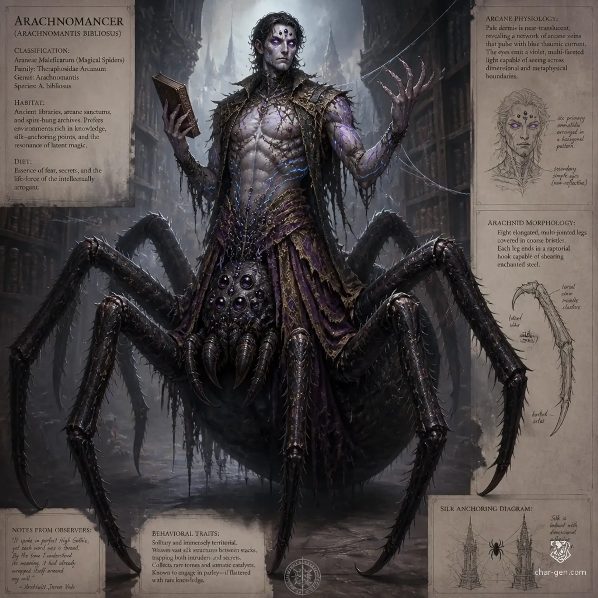 Arcanostridar - AI-generated fantasy Species