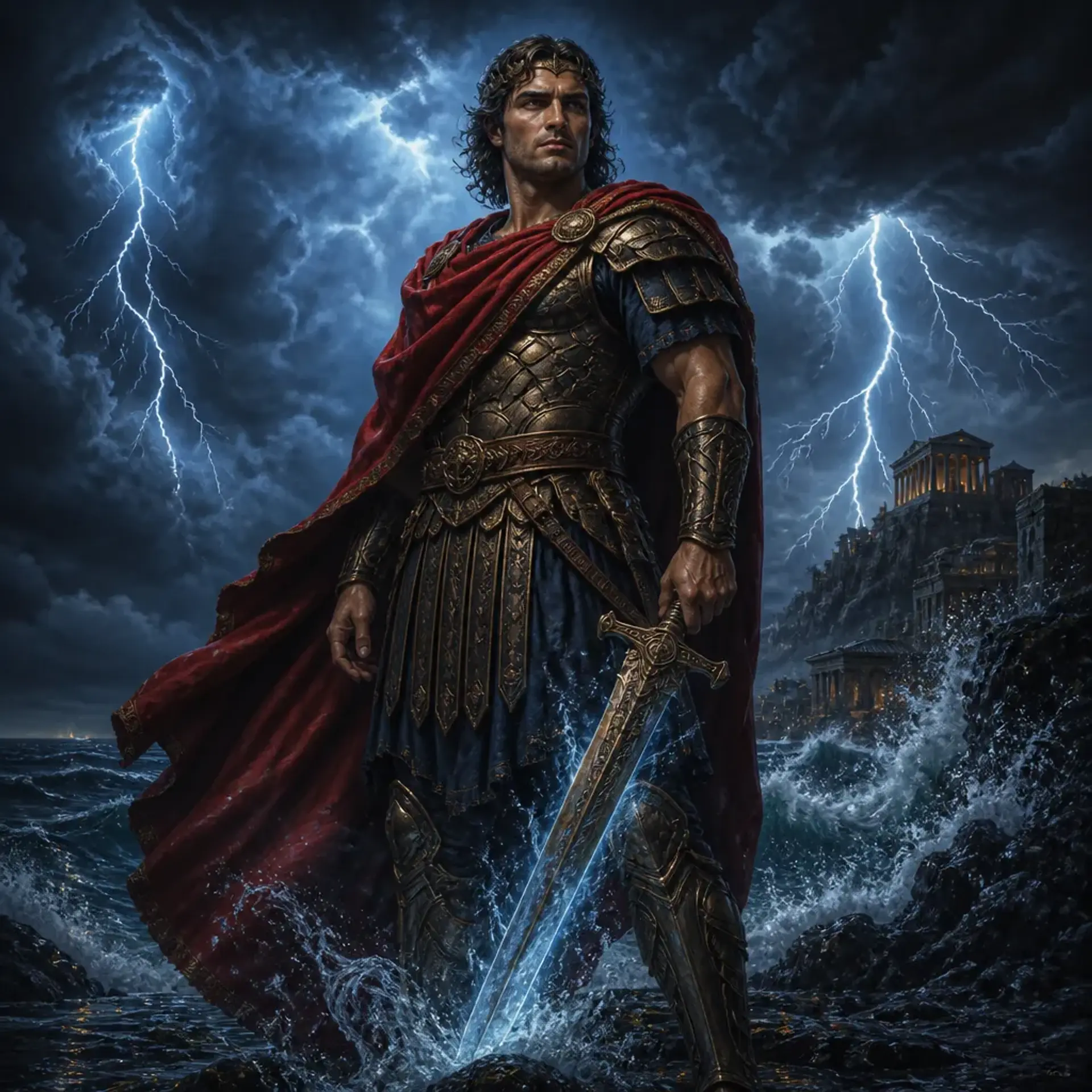 Perseus Antoninus Augustus - AI-generated fantasy Character