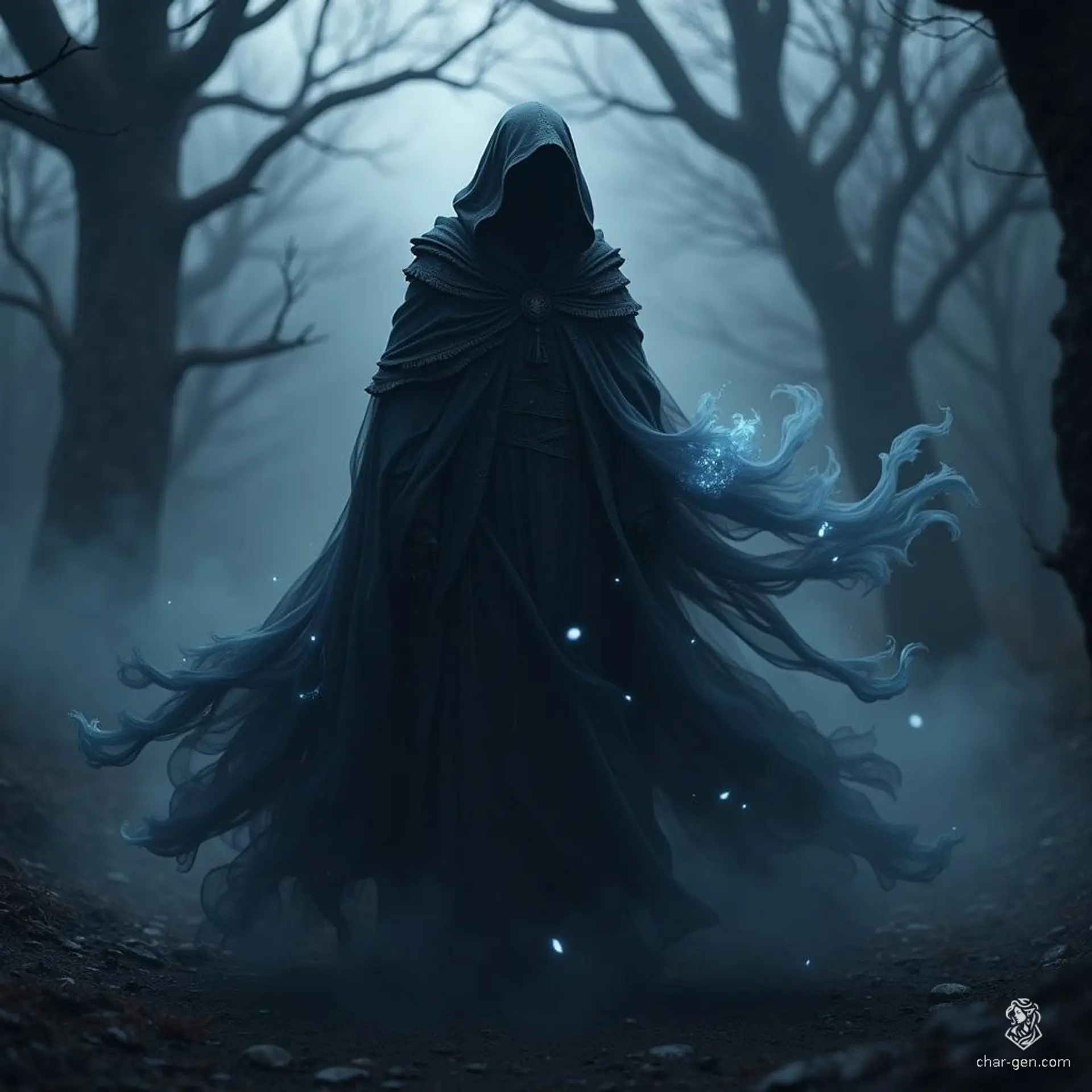 The Shadow Cloak envelops its wearer in a swirling veil of darkness, rendering them nearly invisible in dim light. As shadows cascade from its fabric, it enhances stealth and grants glimpses into hidden realms, allowing the chosen one to witness truths concealed from ordinary sight.