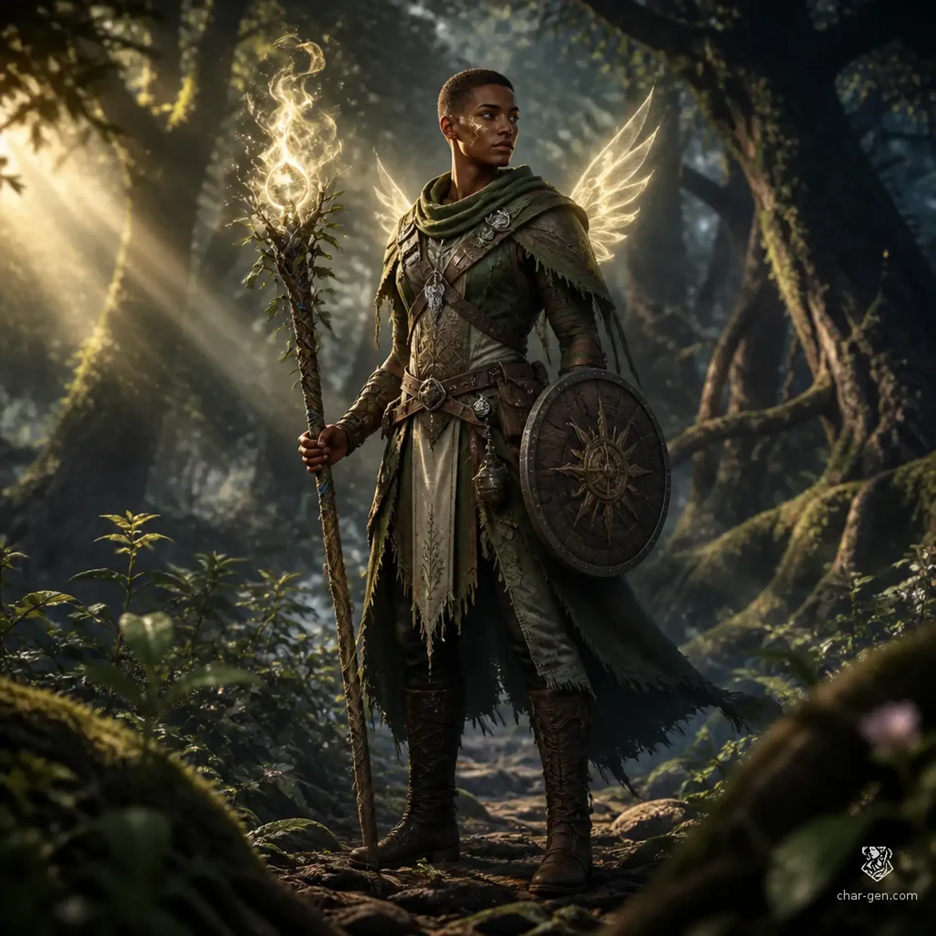 Krzan Oduwa - AI-generated fantasy Character