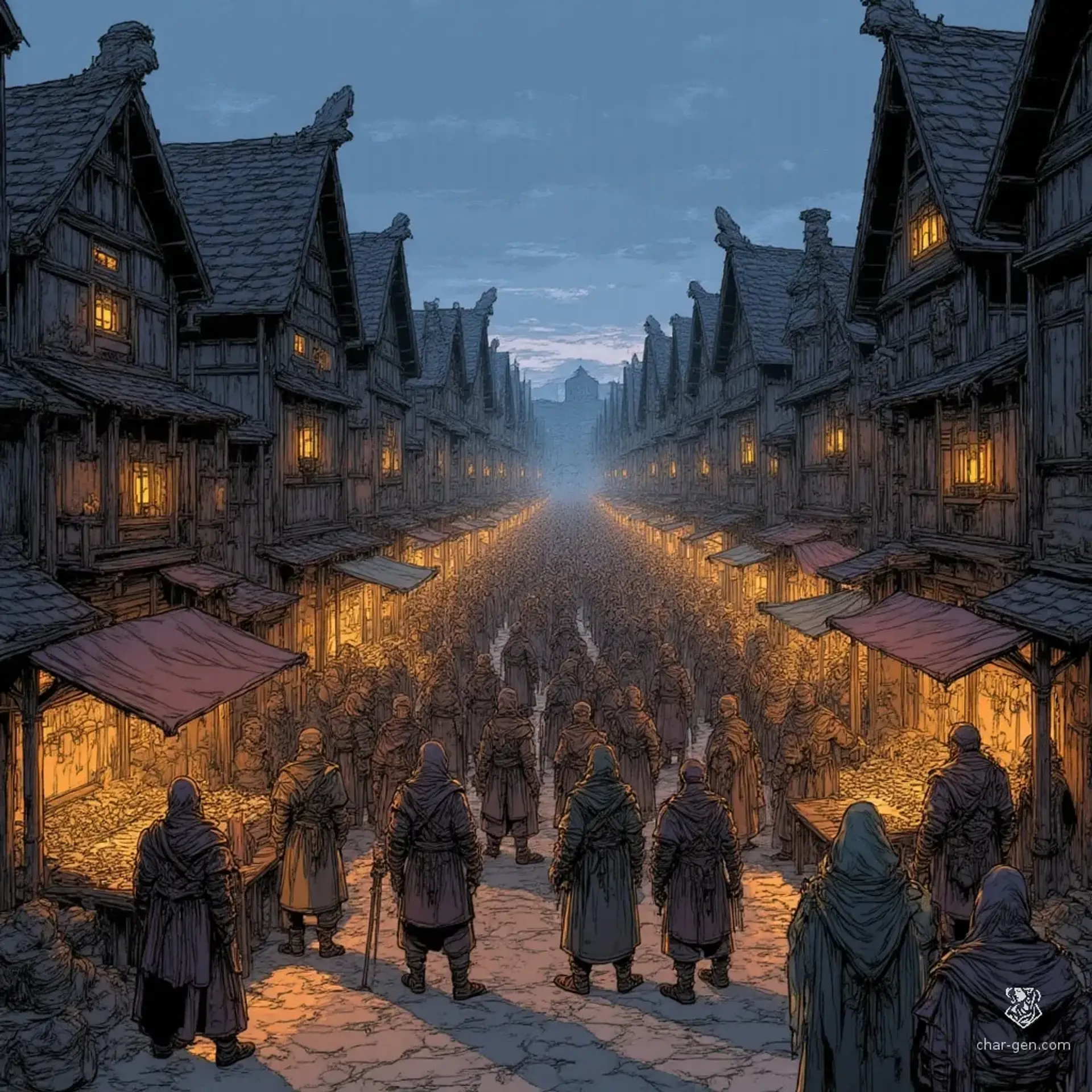 Ashcross - AI-generated fantasy Settlement