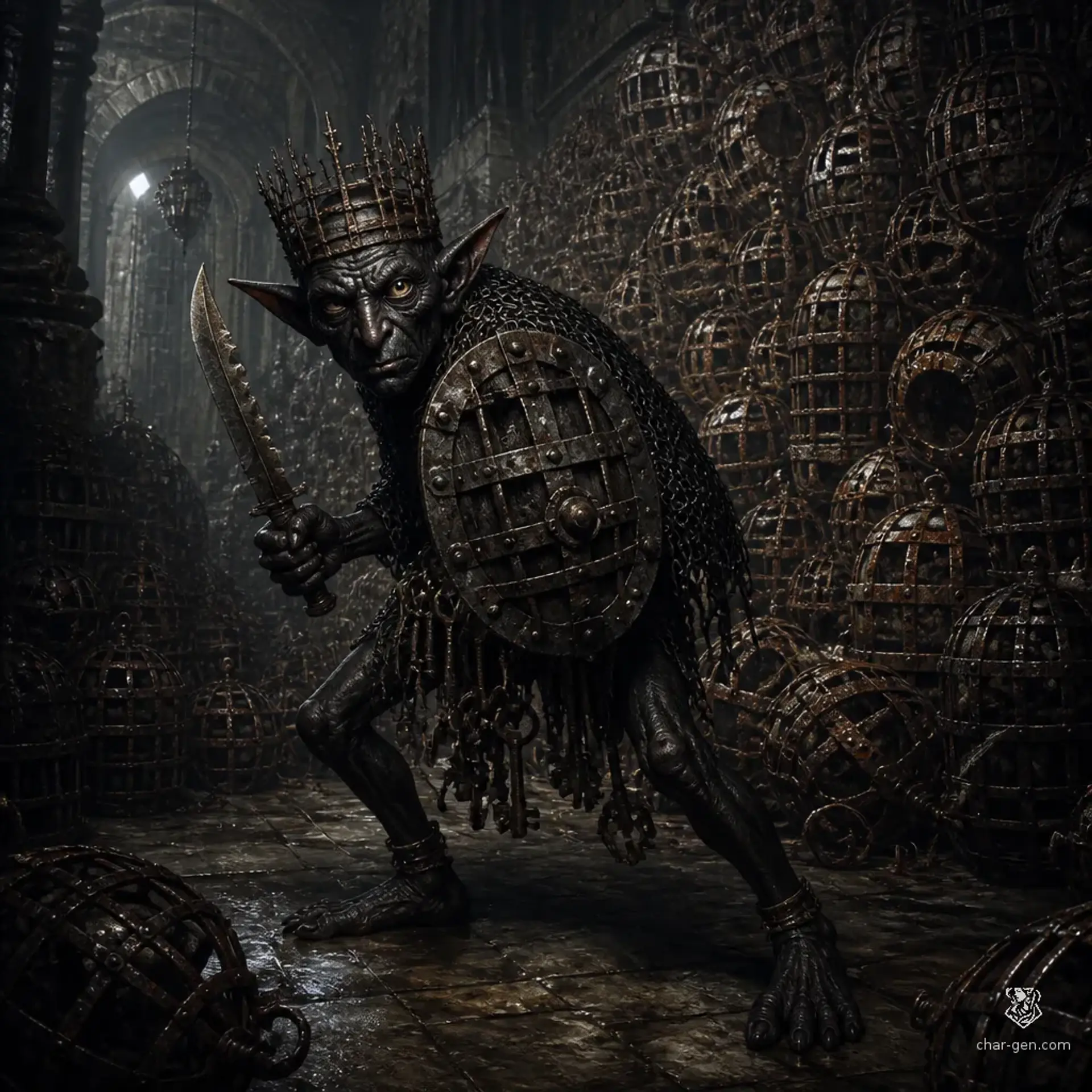 Griknose the Cager - AI-generated fantasy Monster