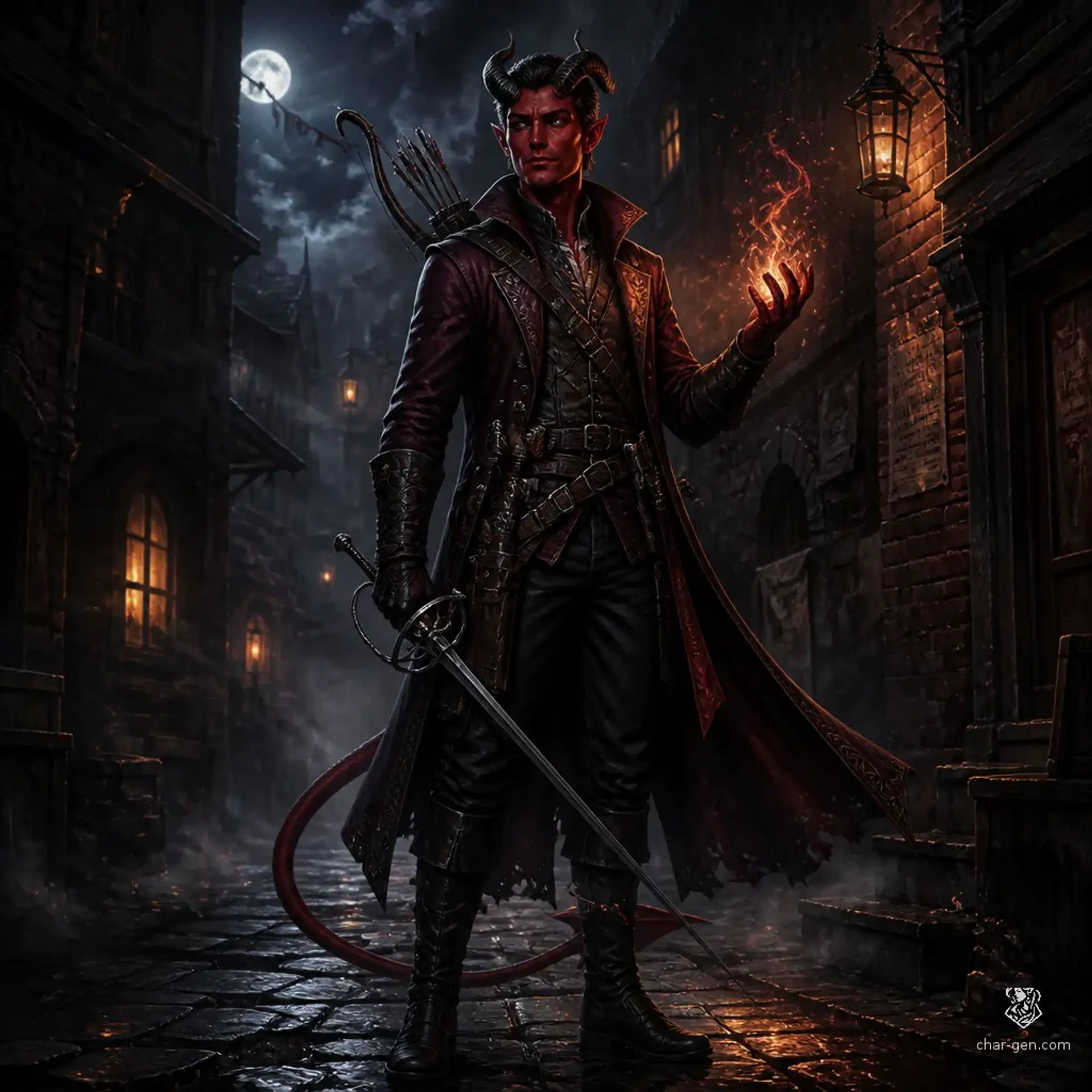 Fenrith Taldren - AI-generated fantasy Character