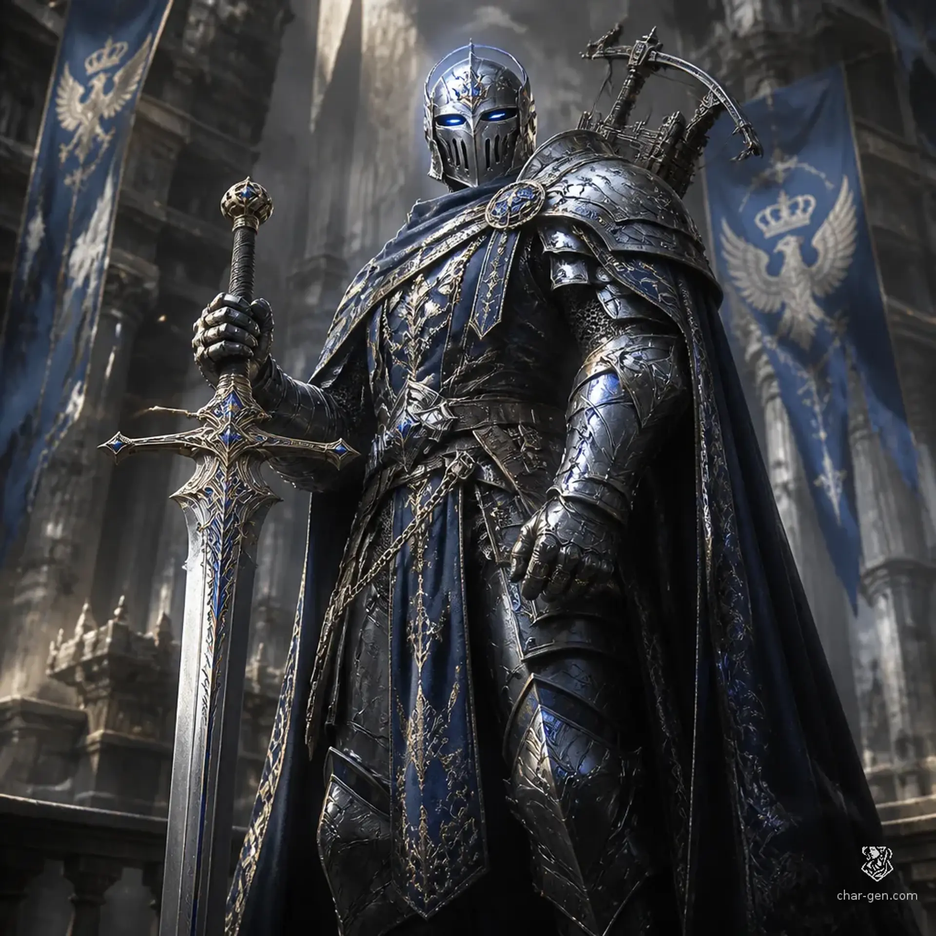 The Silver Emperor II - AI-generated fantasy Character