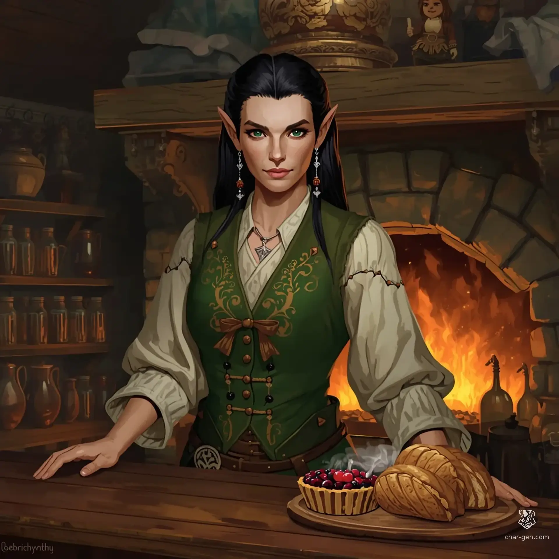 The Hearth and Thistle - AI-generated fantasy Tavern