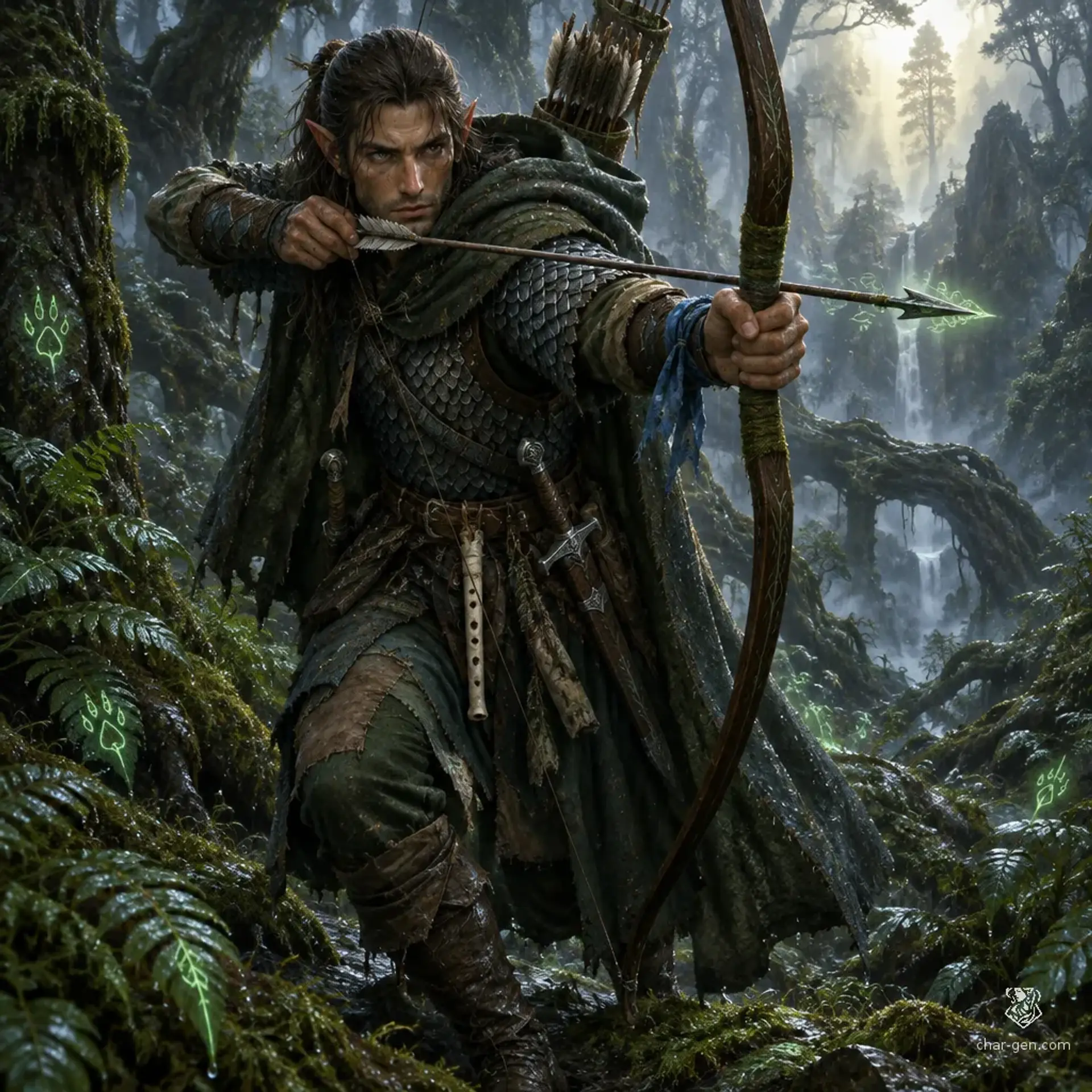 Tharivol Bushwalker - AI-generated fantasy Character