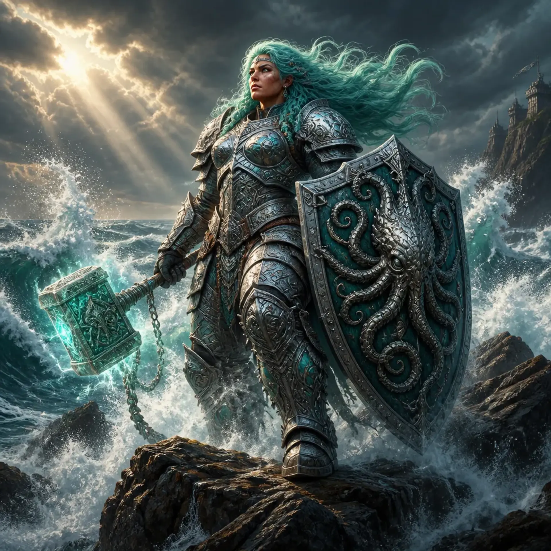Kaldra Tide-Breaker - AI-generated fantasy Character