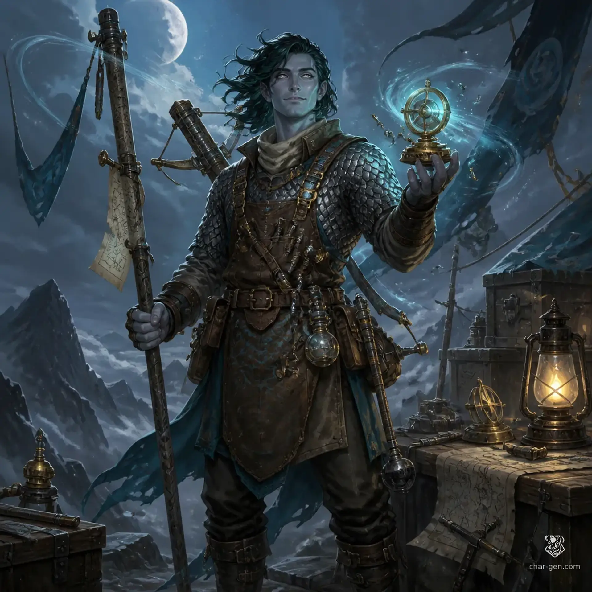 Mosi Kijani - AI-generated fantasy Character