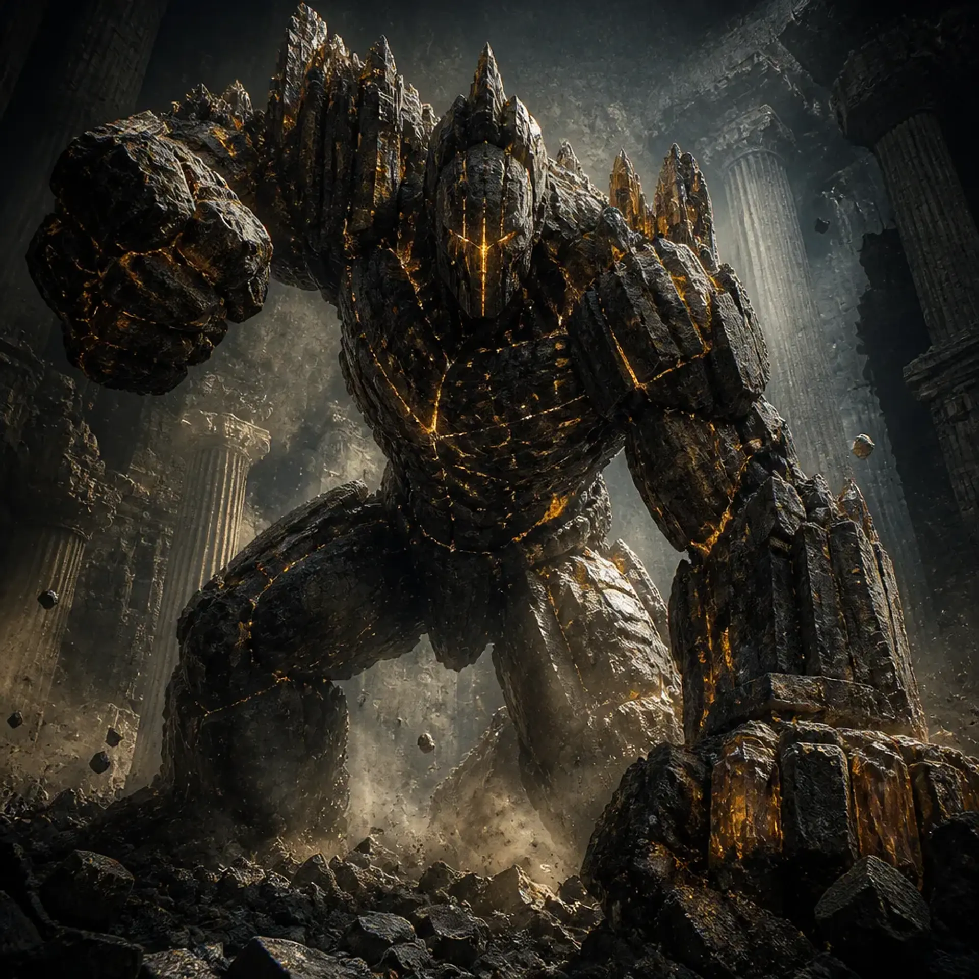Earth Elemental - AI-generated fantasy Monster