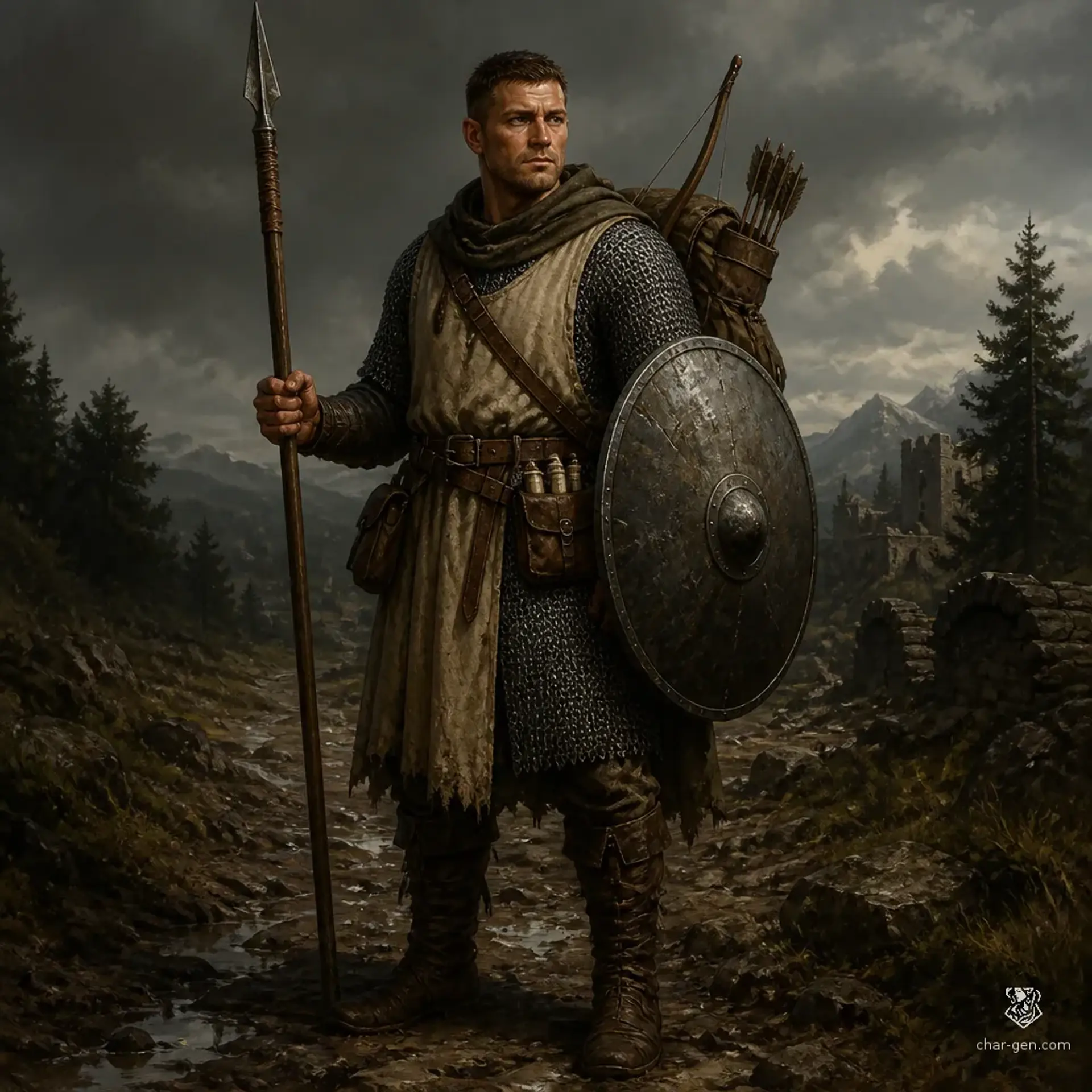 Bram Thorne - AI-generated fantasy Character