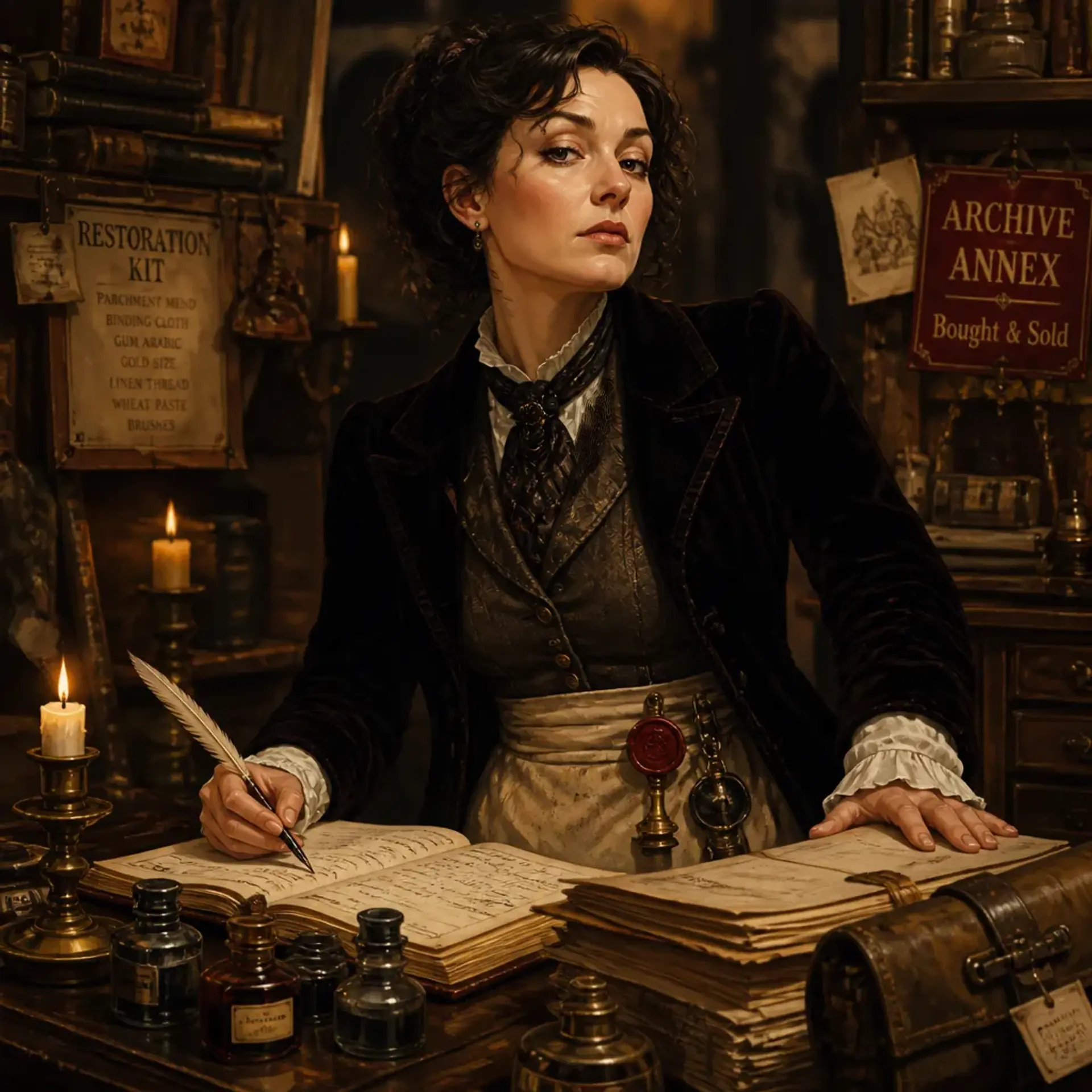 Palimpsest & Sons, The Red Margin - AI-generated fantasy Shop