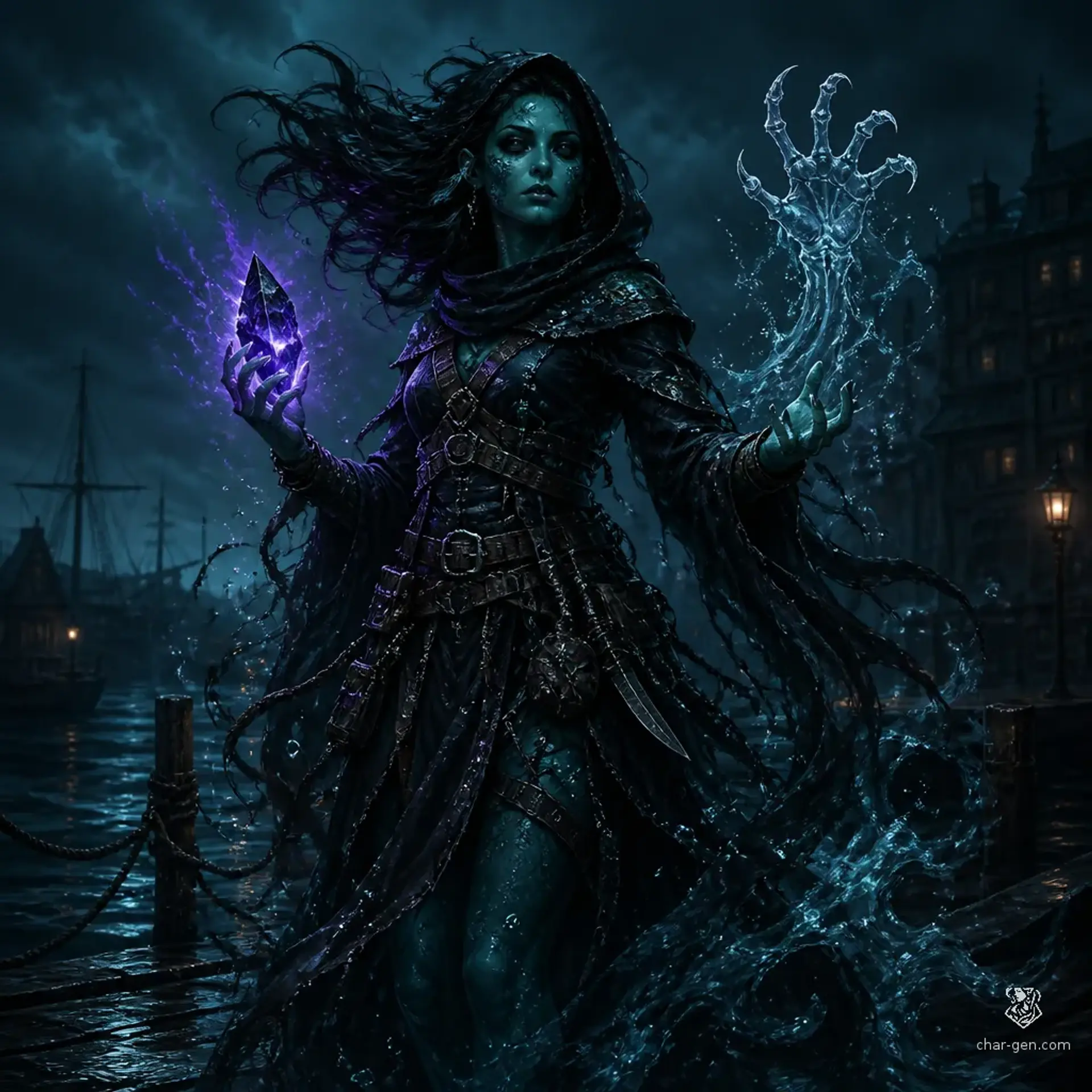 Vesper Marrow - AI-generated fantasy Character