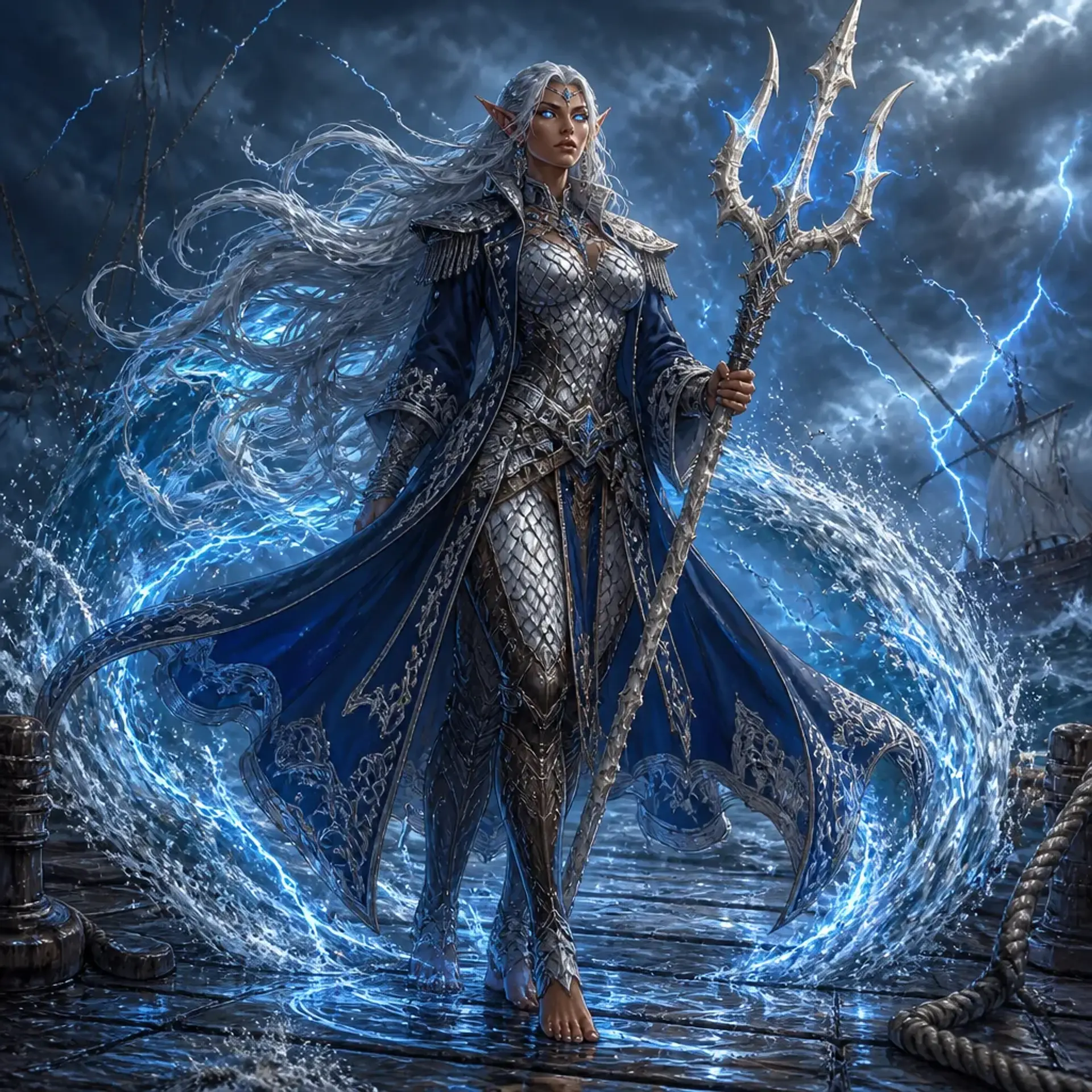 Lyraera Moonwave - AI-generated fantasy Character