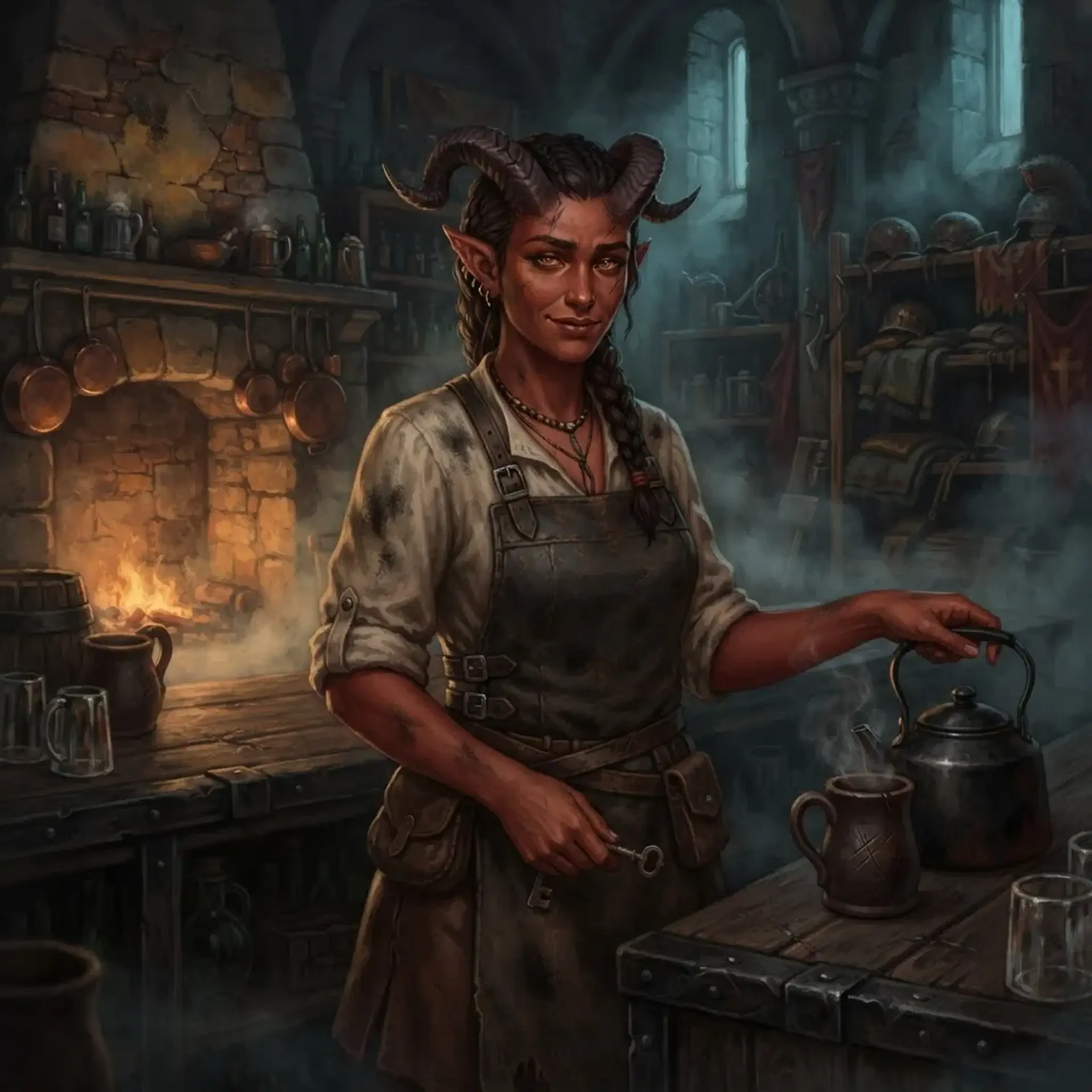 The Black Kettle - AI-generated fantasy Tavern