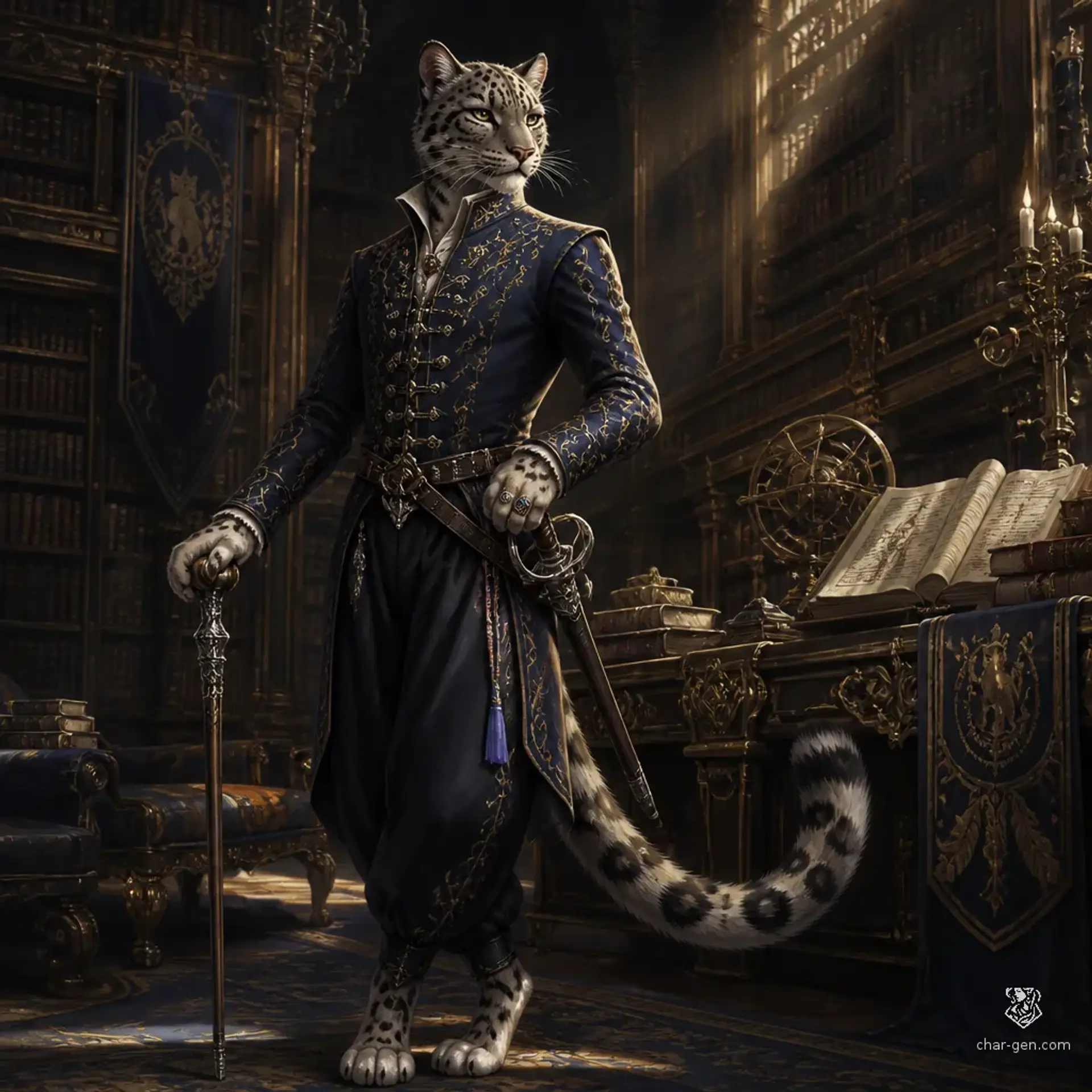 Lute of the Low Tide - AI-generated fantasy Character