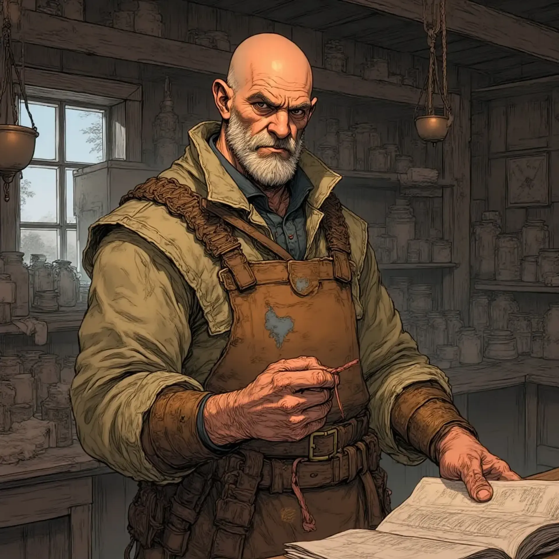 Bram Weller - AI-generated fantasy NPC