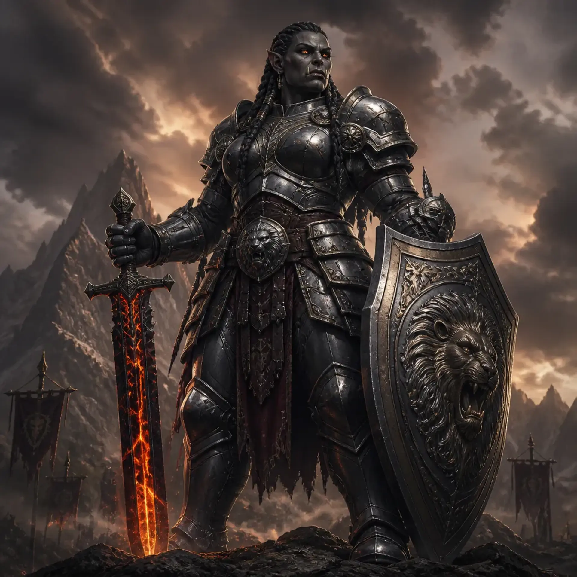 General Thokk the Unstoppable - AI-generated fantasy Character