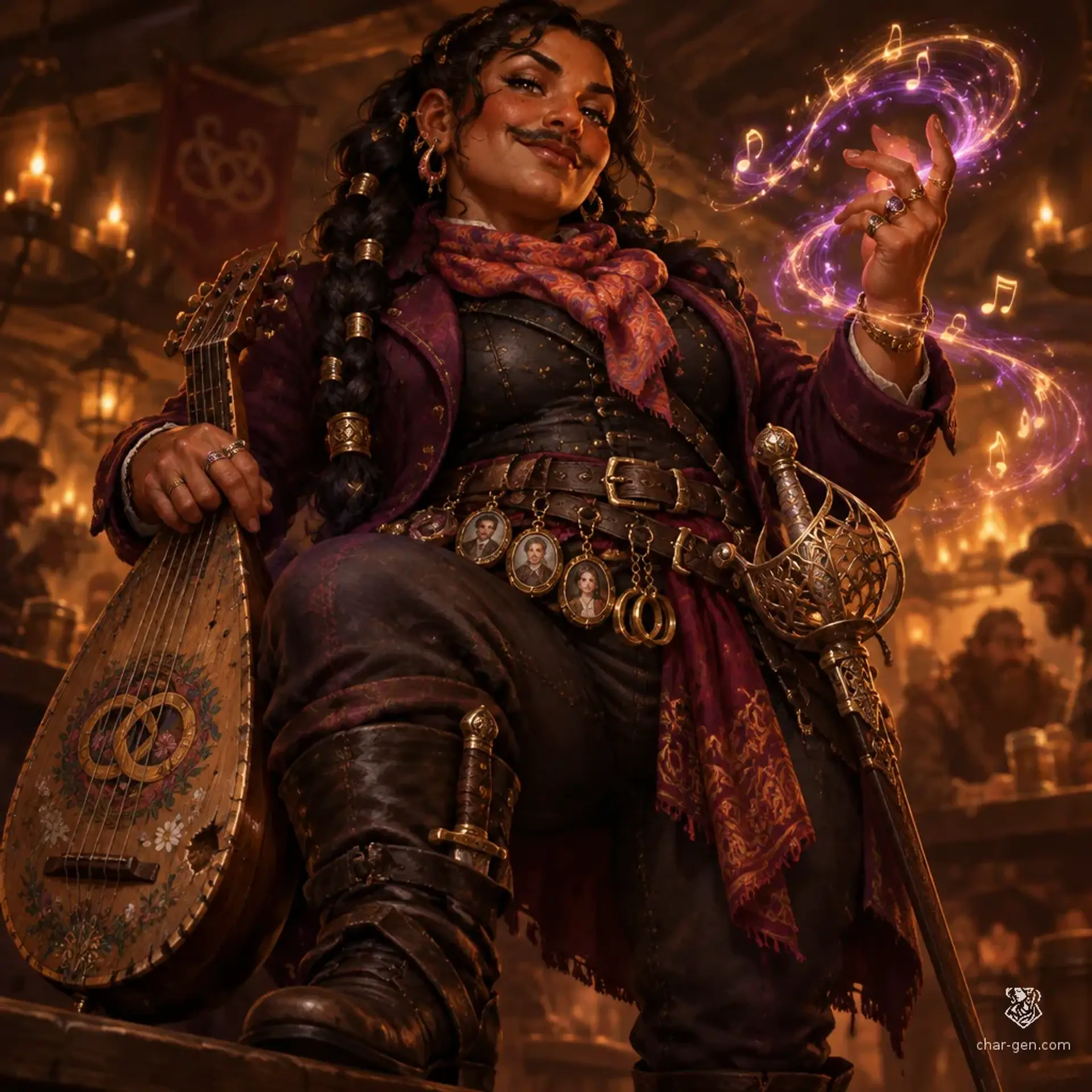 Miztli Bronzebraid - AI-generated fantasy Character