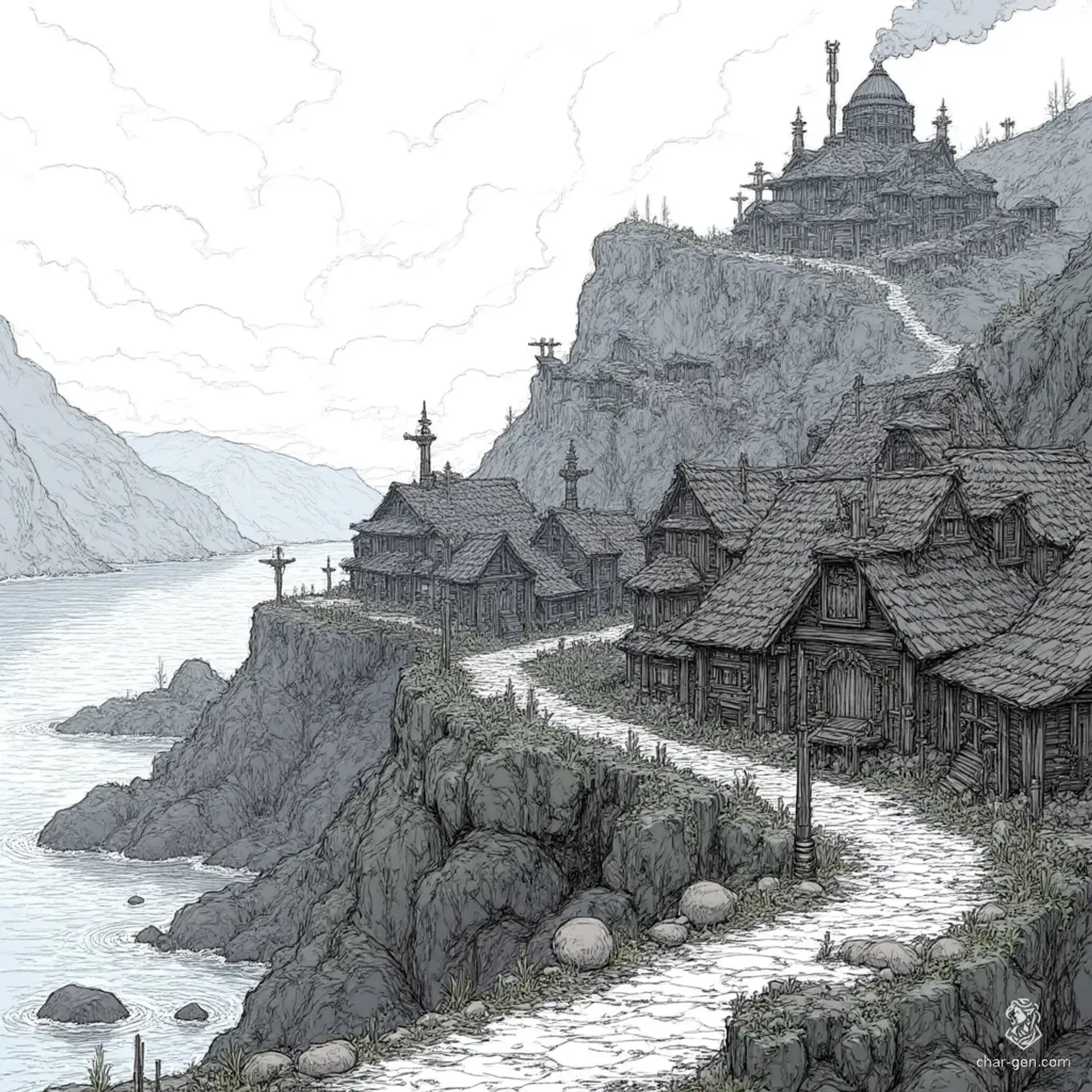 Frosthavn - AI-generated fantasy Settlement