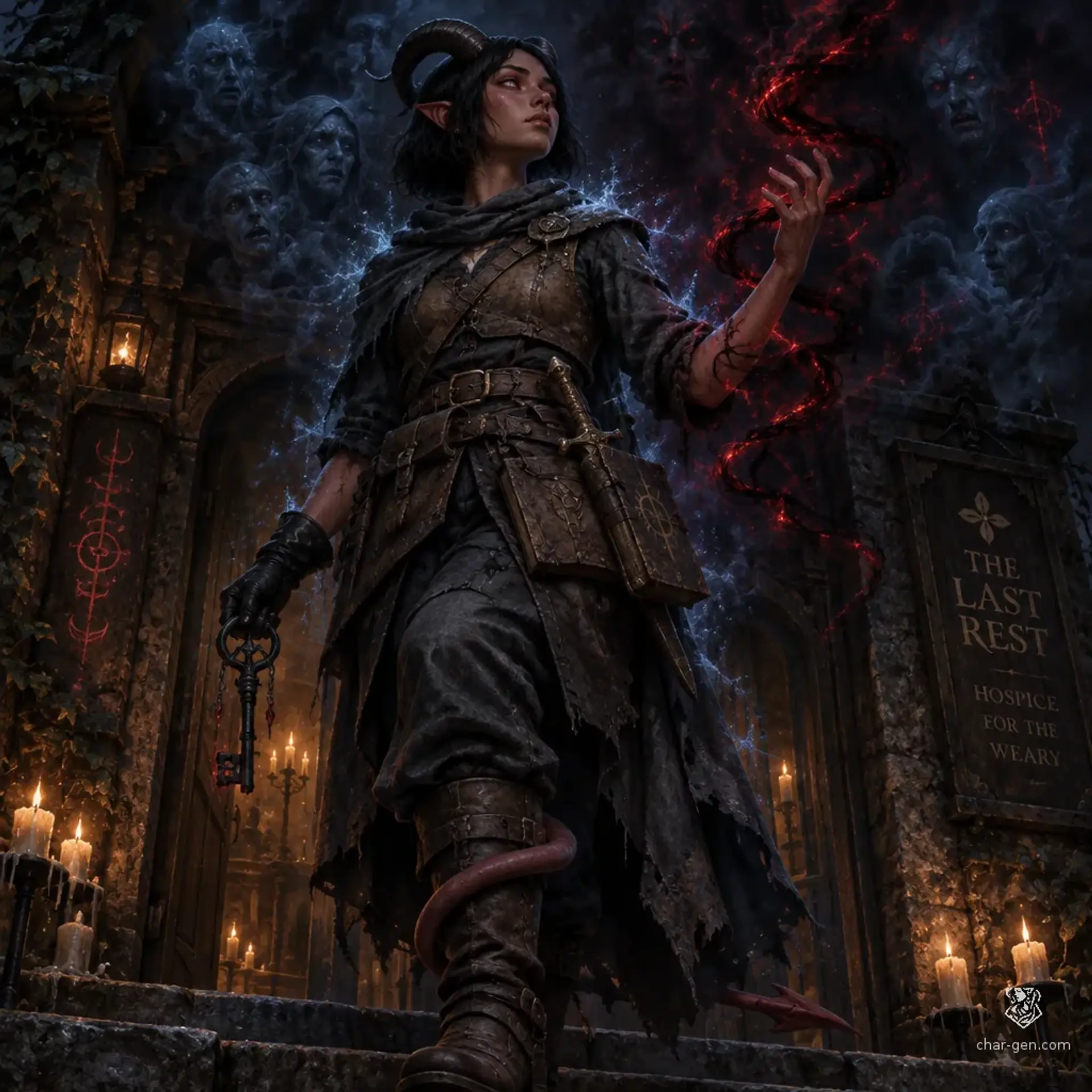 Neris Muwani - AI-generated fantasy Character