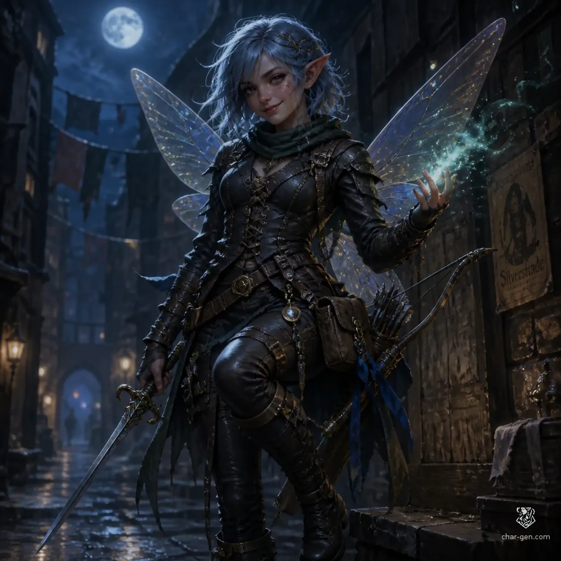 Lyris Thistlewhisper - AI-generated fantasy Character