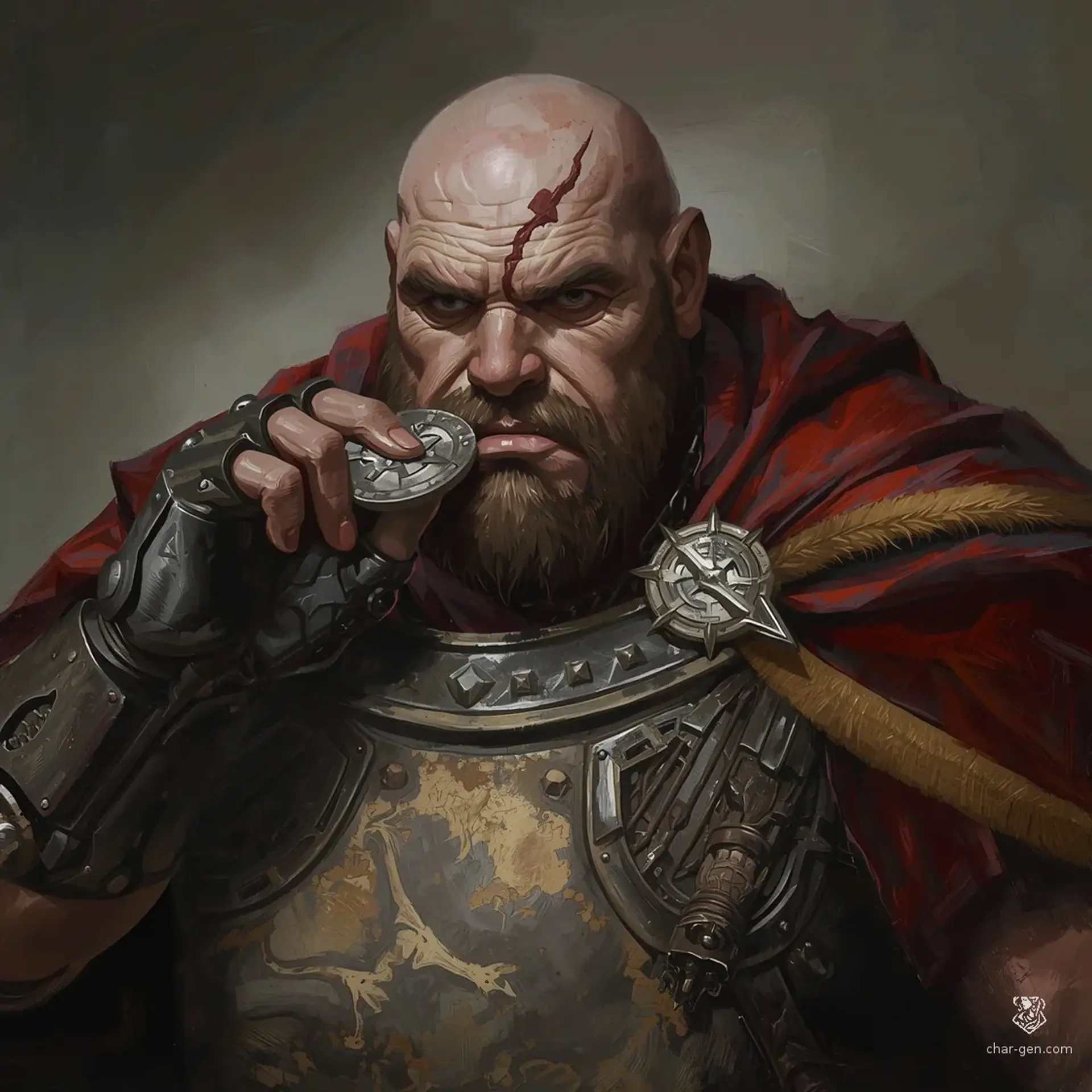 Baron Ormand Soot-Captain Krell - AI-generated fantasy NPC