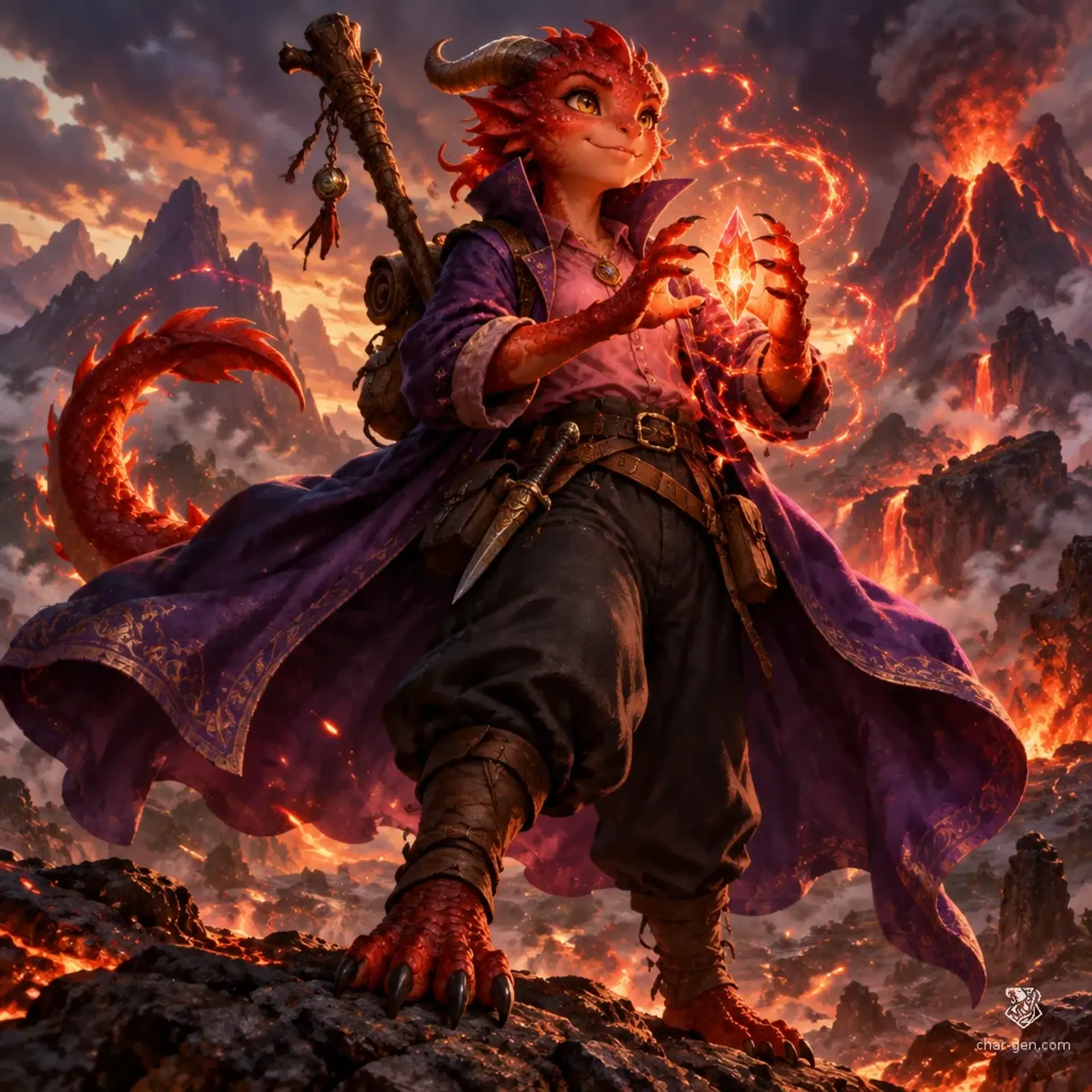 Fire - AI-generated fantasy Character