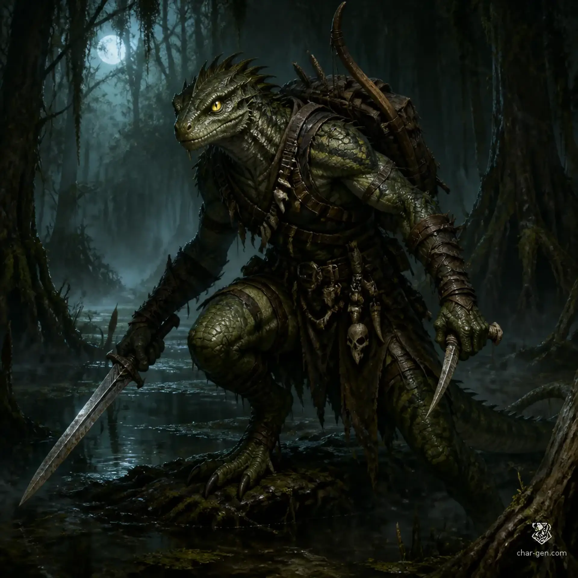 Ssth-Ka - AI-generated fantasy Character