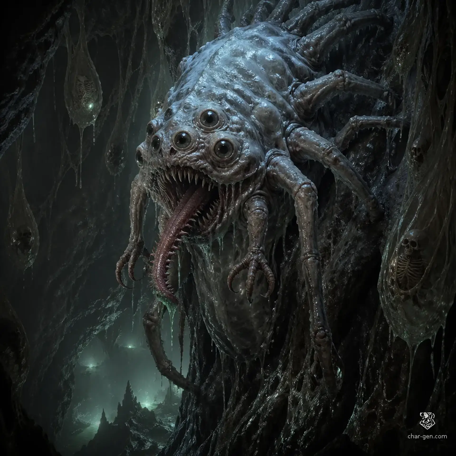 Mucus-Caked Spoad | Fantasy Monster Generated by CharGen