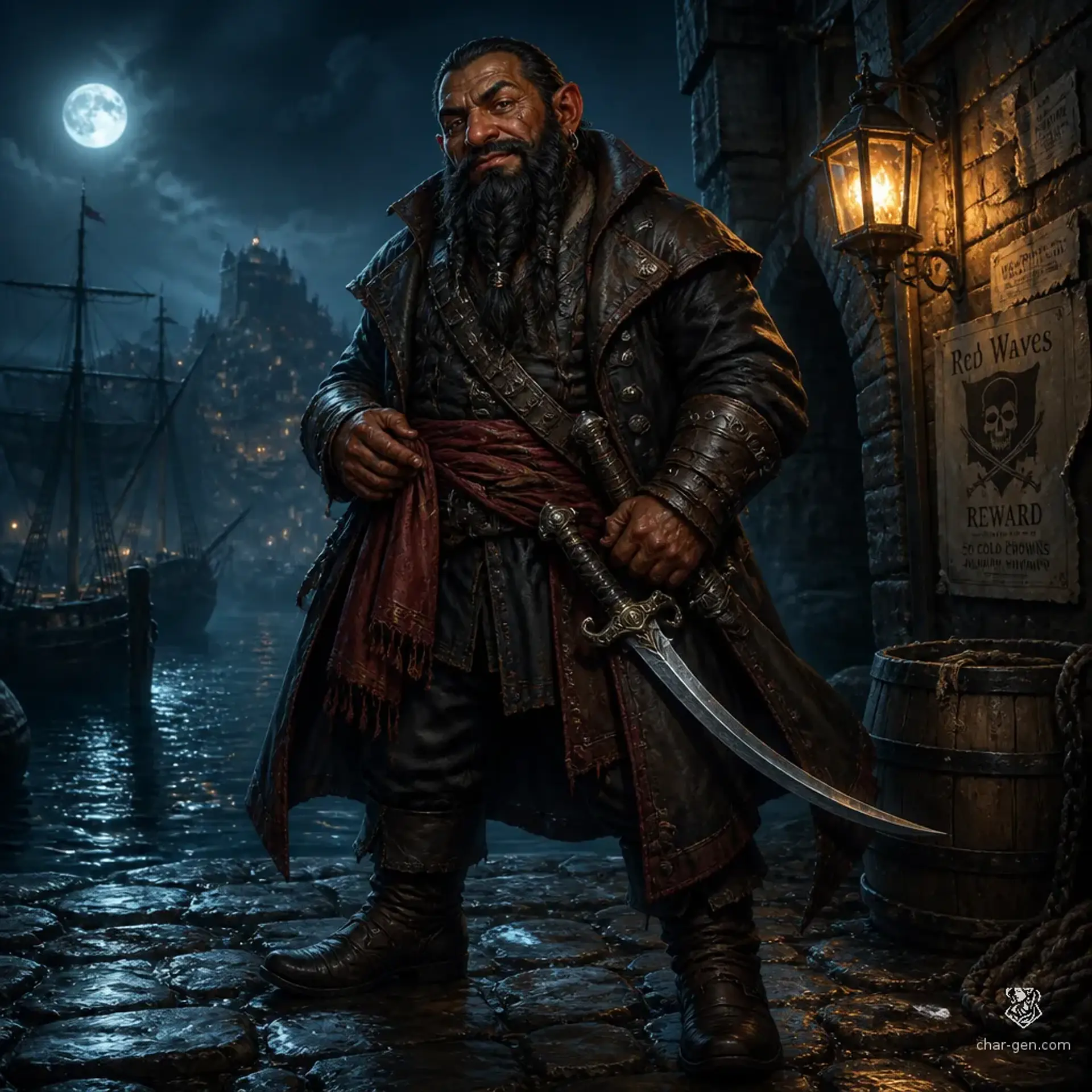 Brannik Saltwound - AI-generated fantasy Character