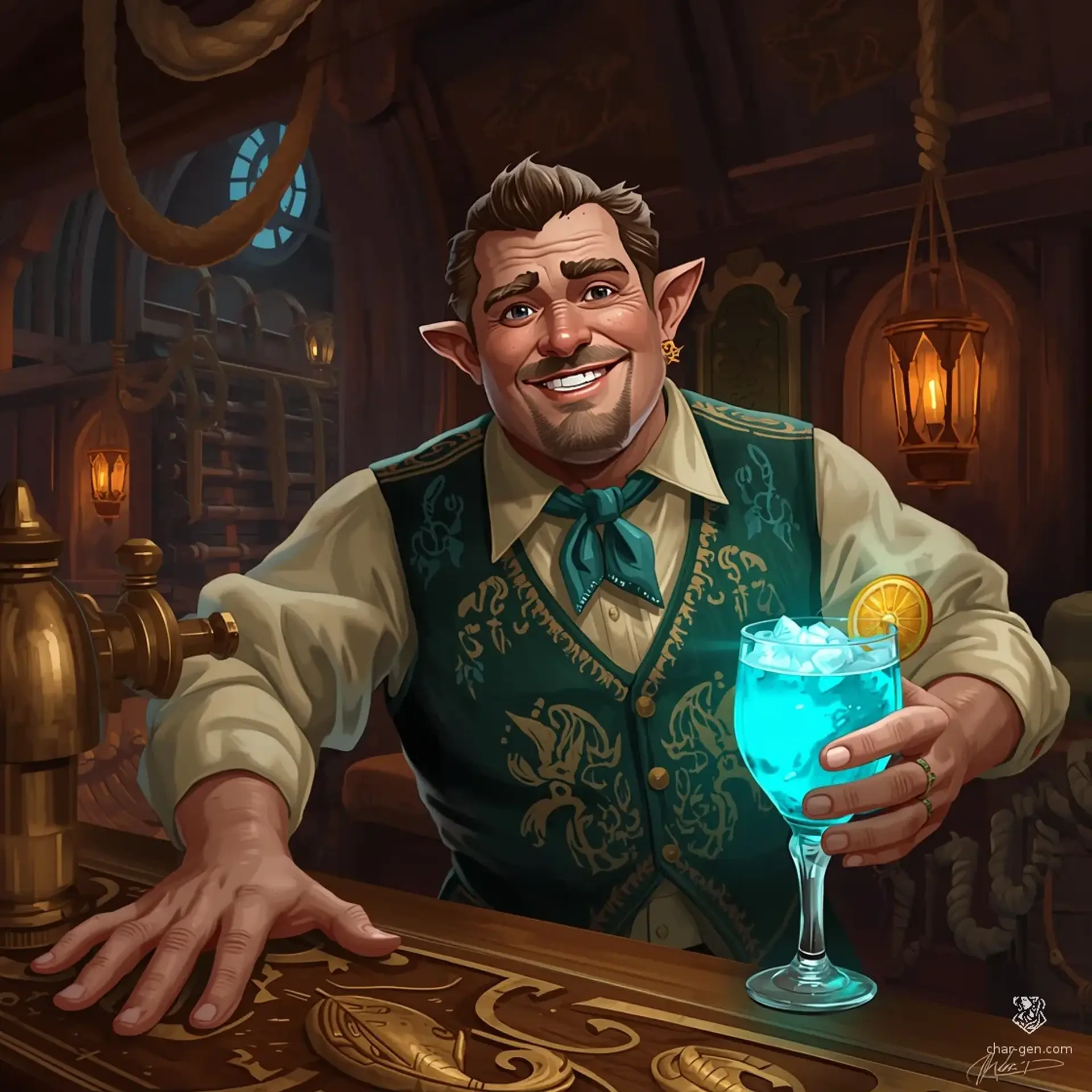 The Gilded Whale Pub - AI-generated fantasy Tavern