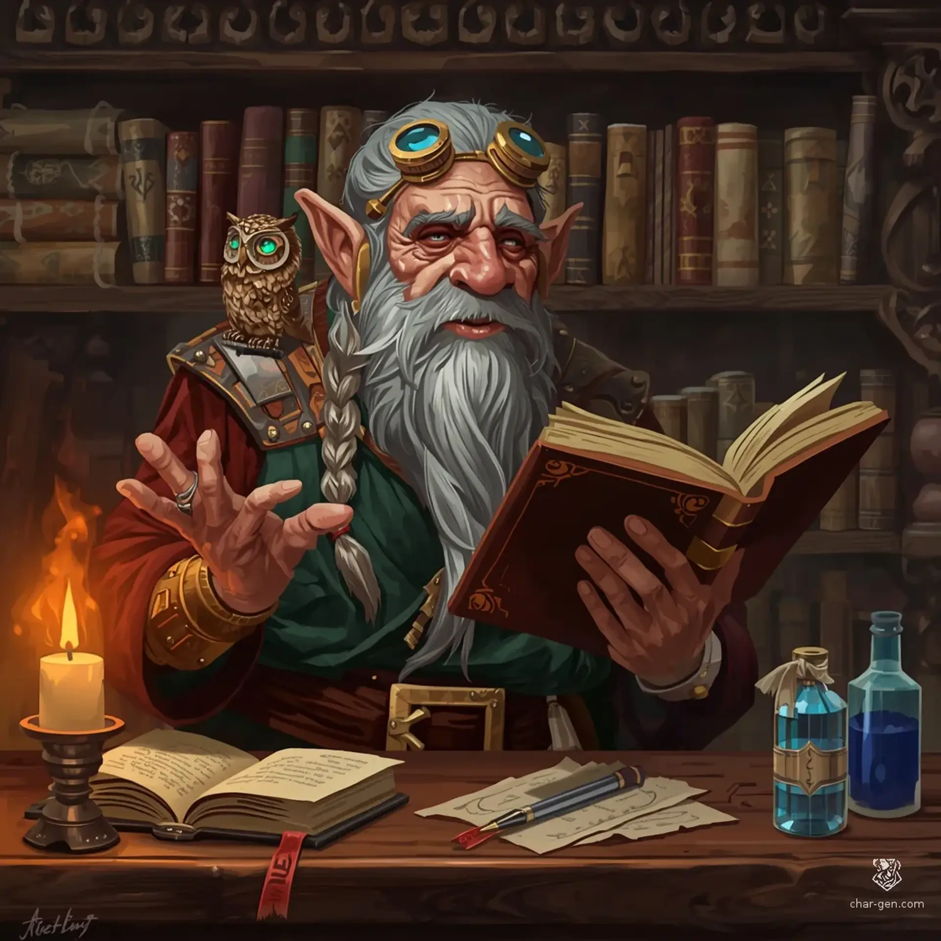 The Vellum Vault - AI-generated fantasy Shop