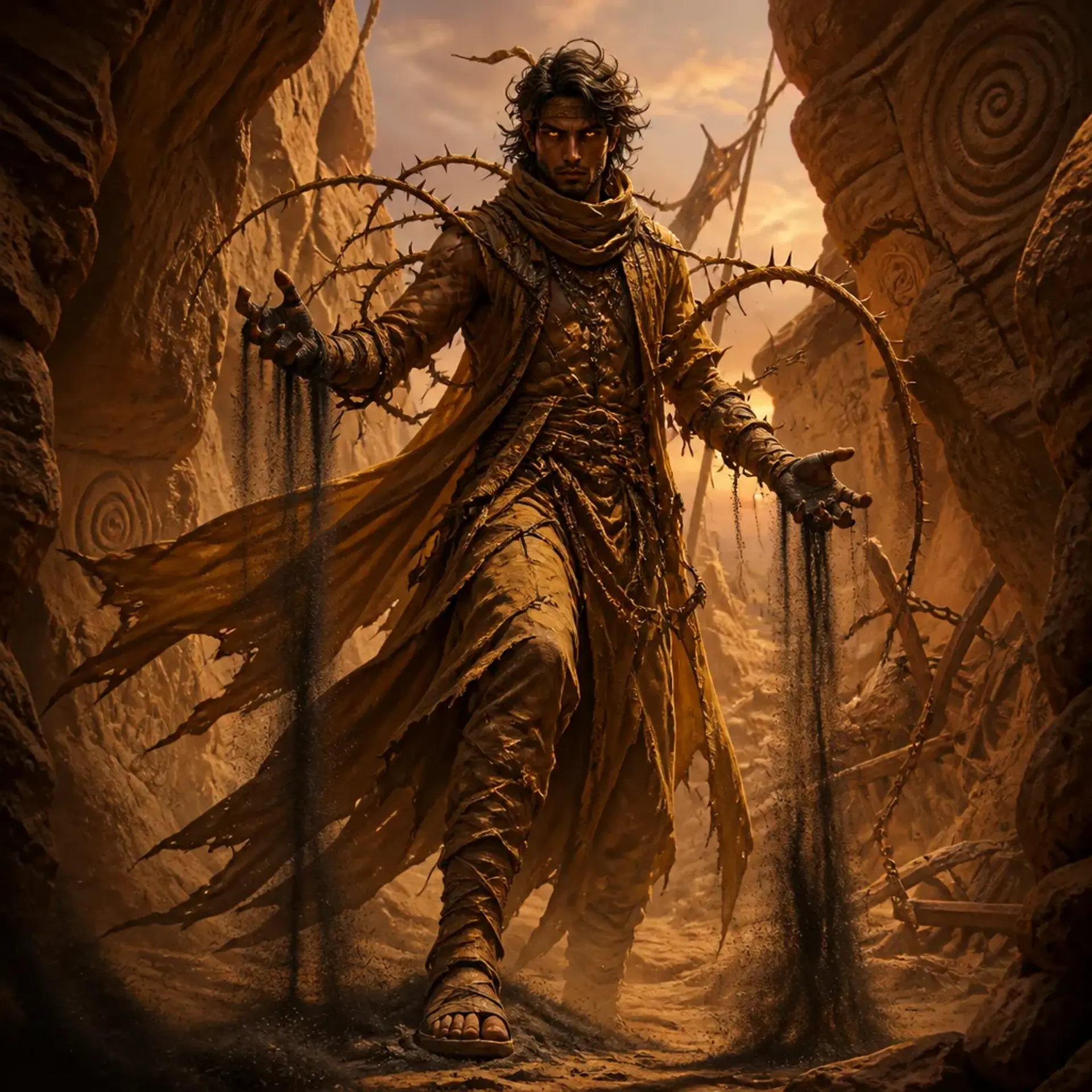 Theros the Sandbinder - AI-generated fantasy Monster