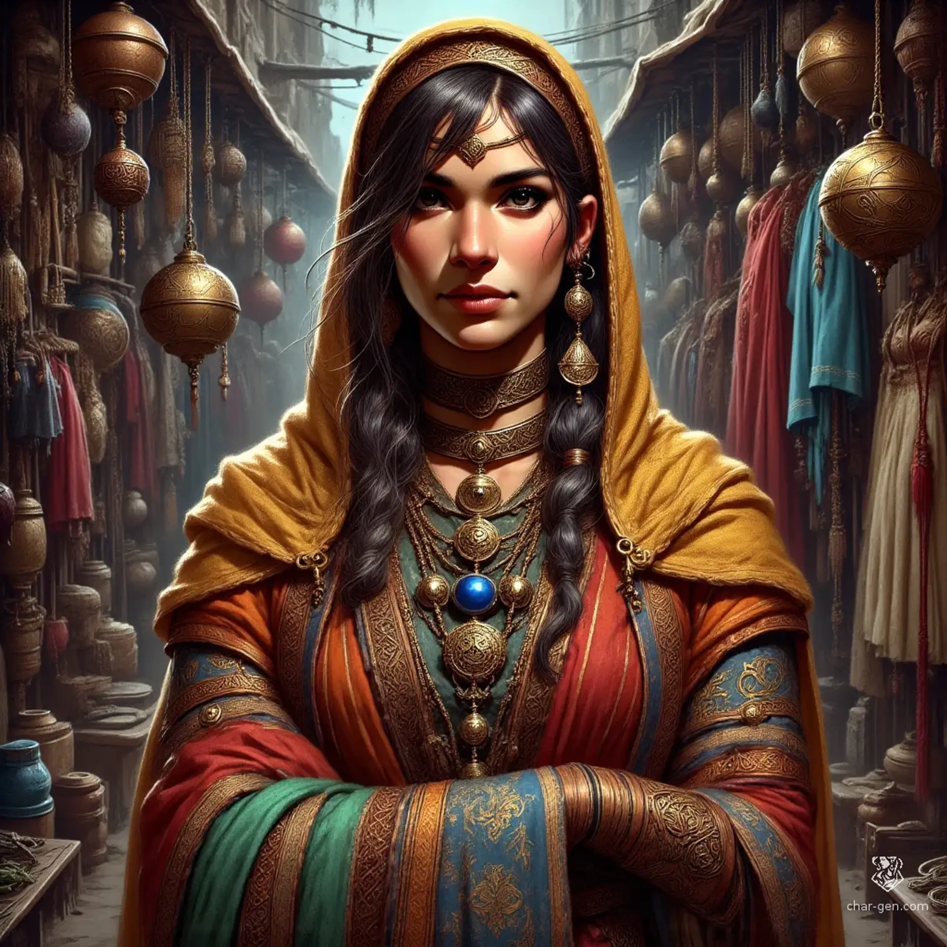 The Gilded Crescent - AI-generated fantasy Shop
