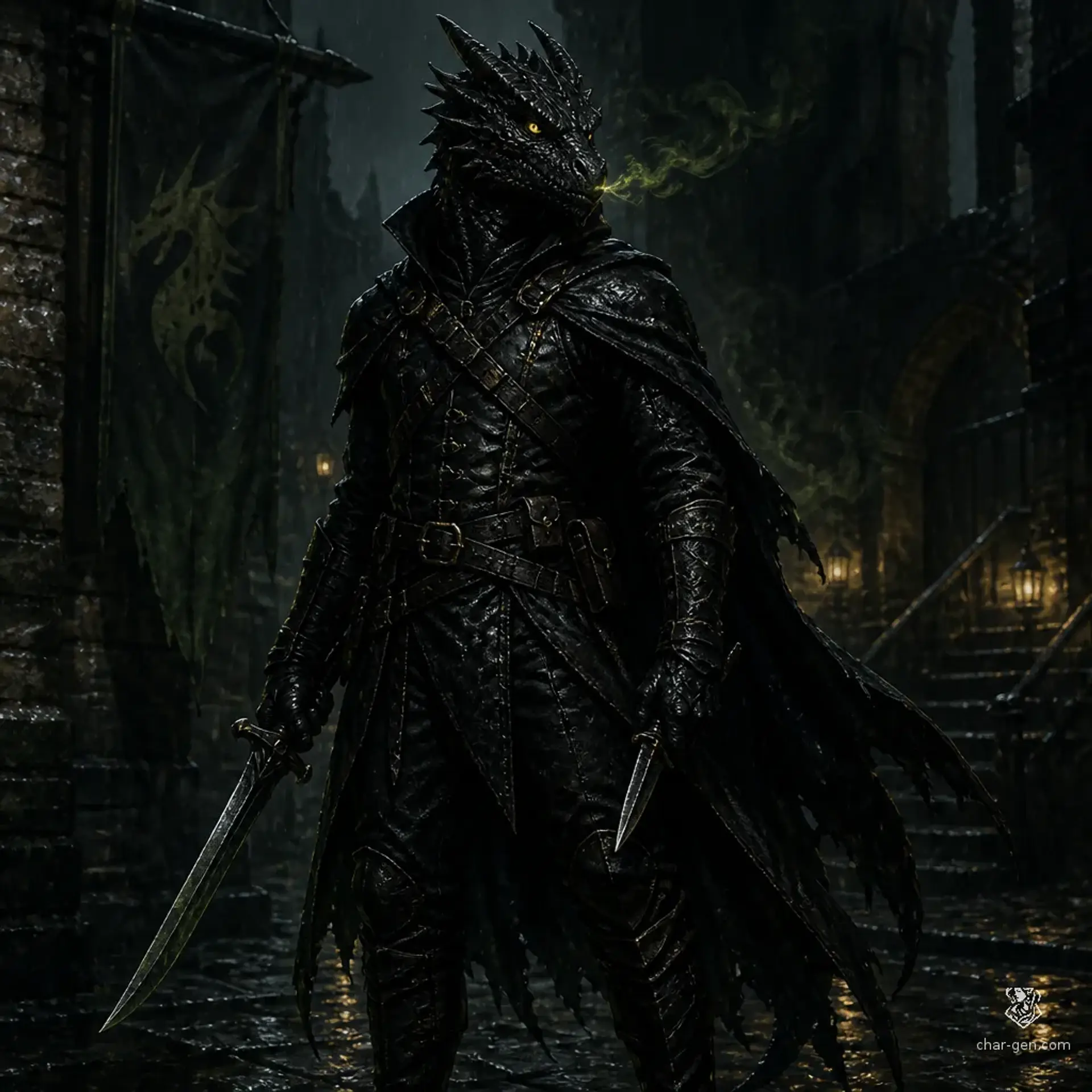 Rhogar Shadowscale - AI-generated fantasy Character