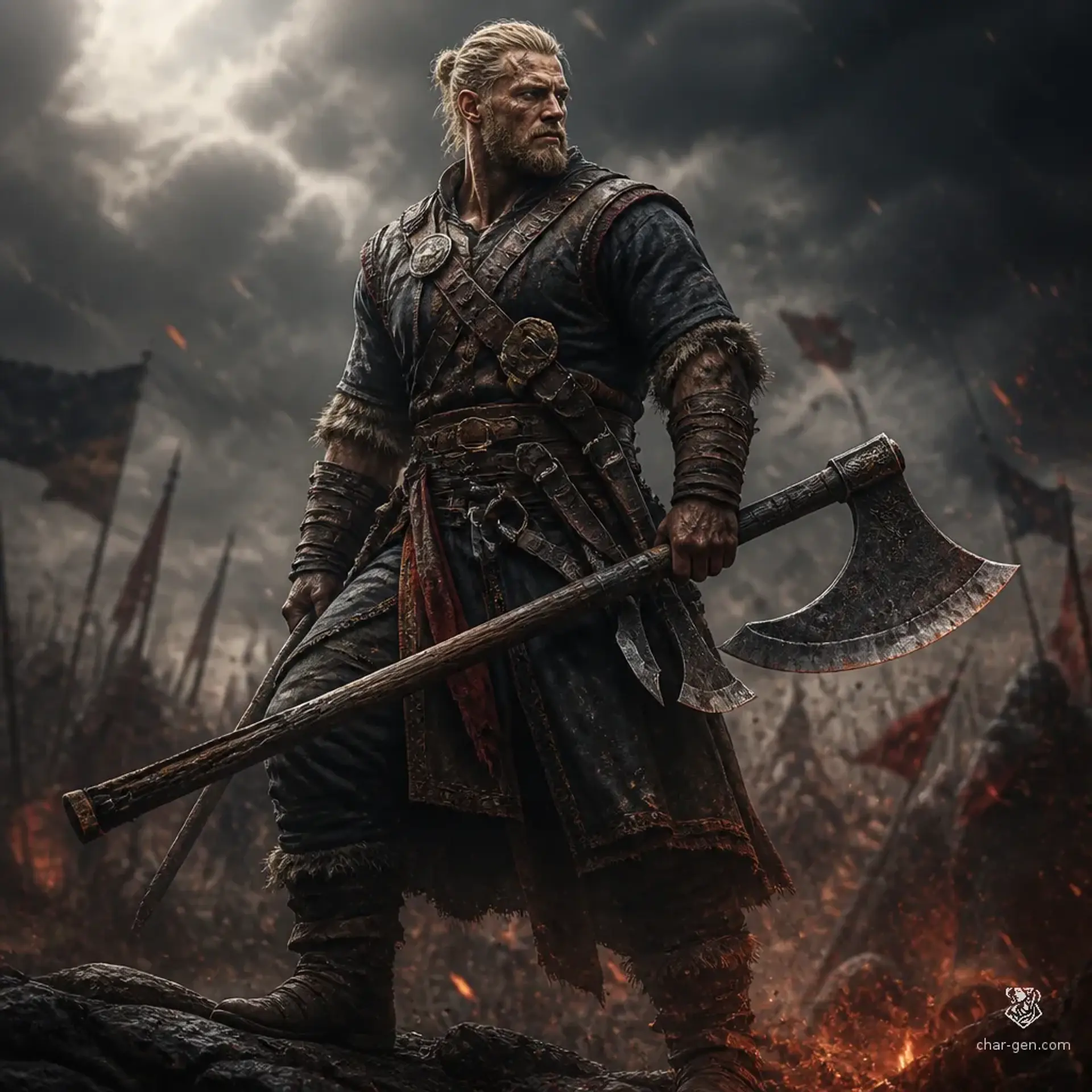 Svann Drakunhelm - AI-generated fantasy Character