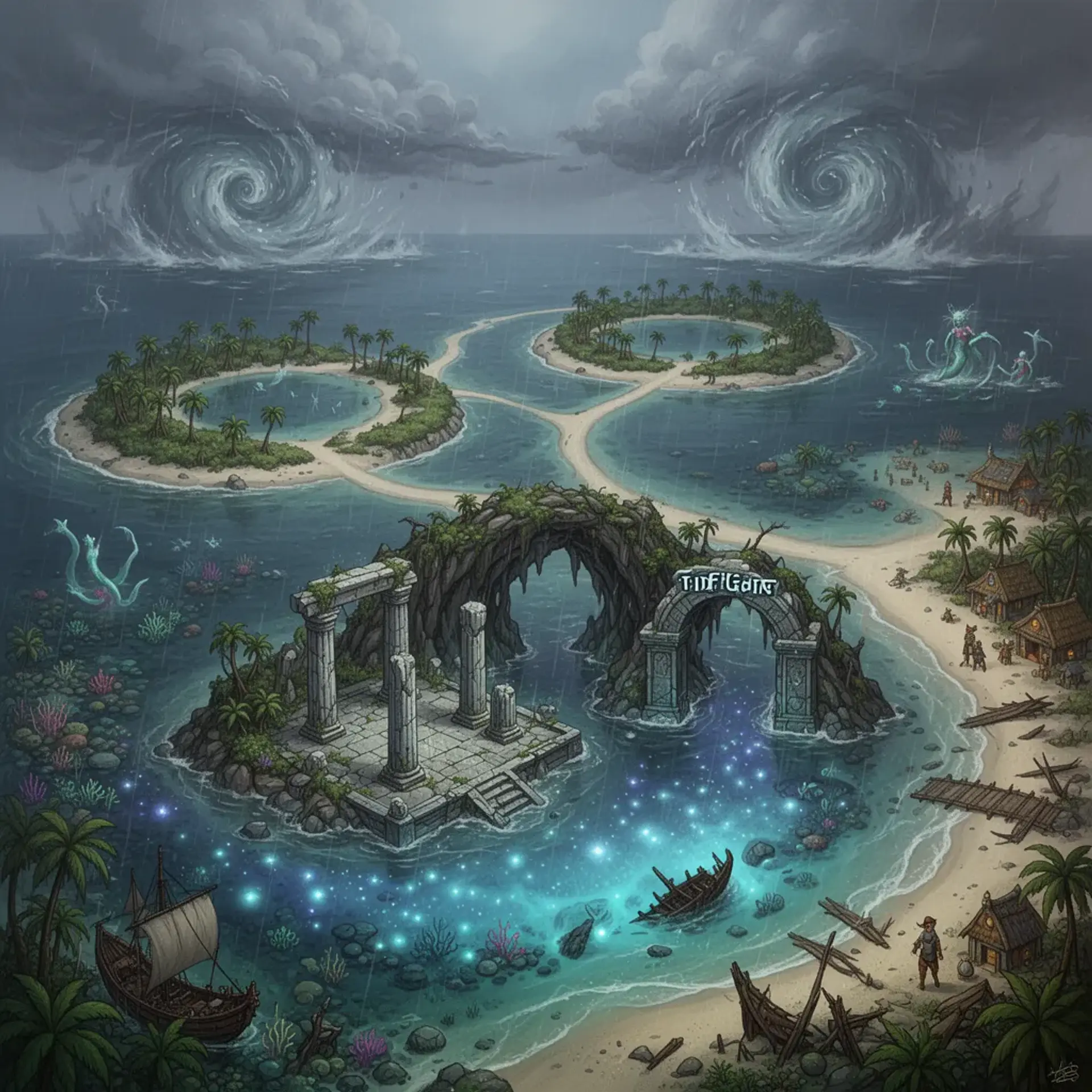 Tideabound Archipelago - AI-generated fantasy Region
