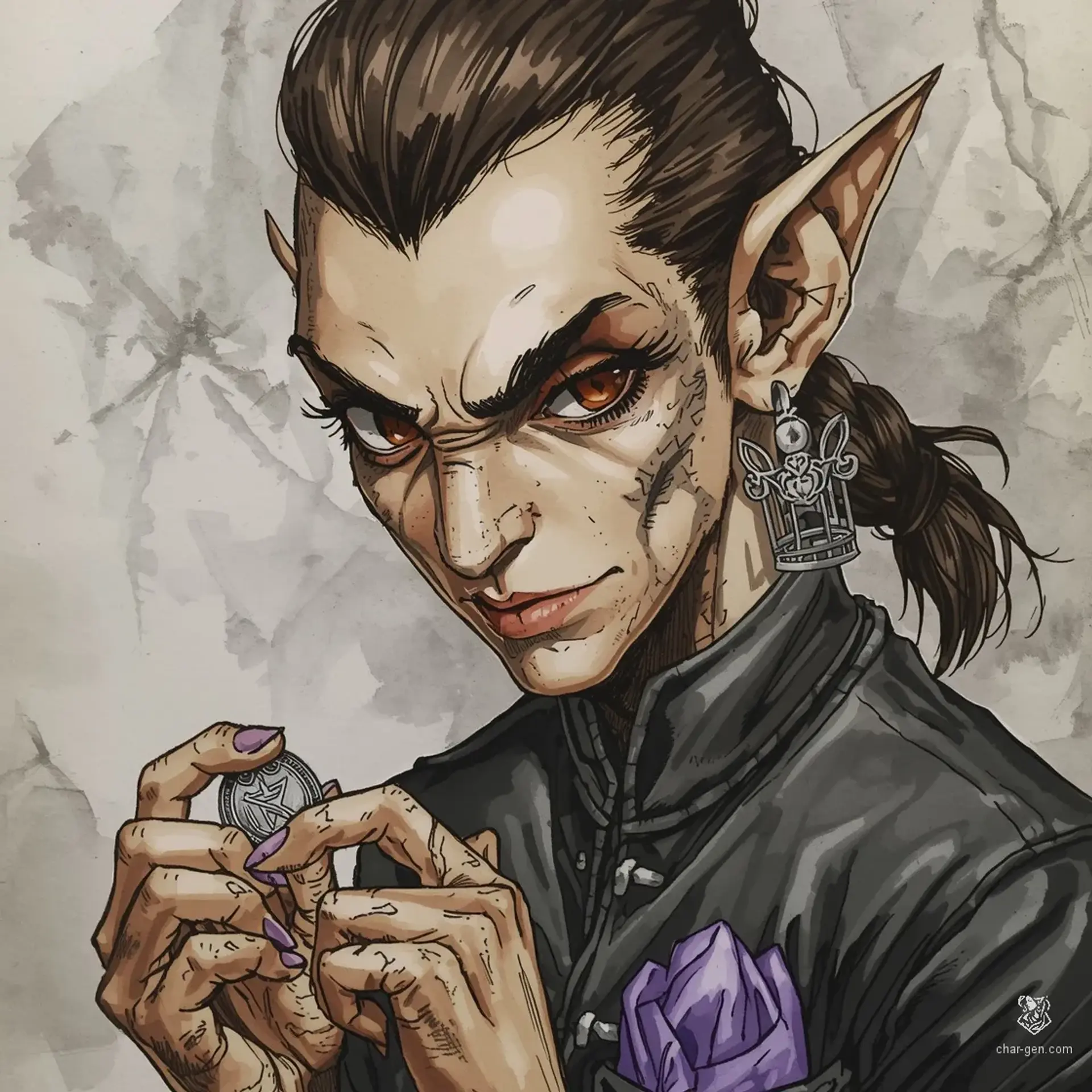 Pippin 'The Wick' Long-Shadow - AI-generated fantasy NPC