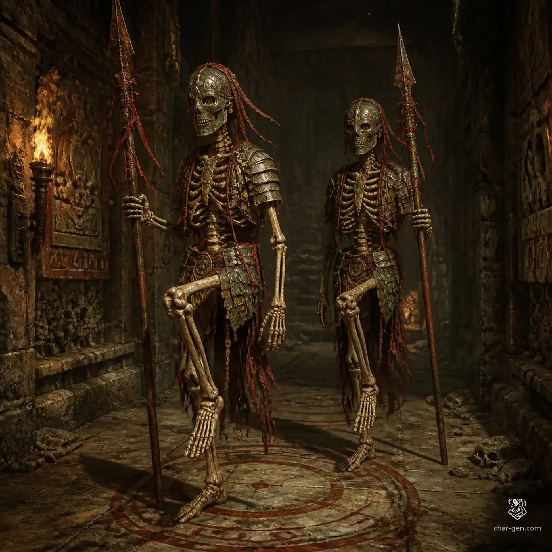 Tomb Patrol Skeletons - AI-generated fantasy Monster