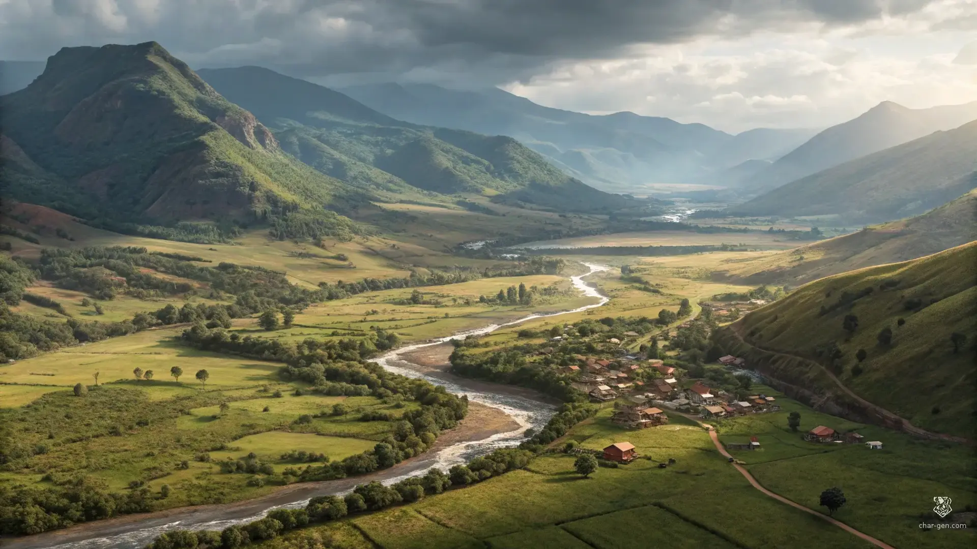 Foothold Valley - AI-generated fantasy Region