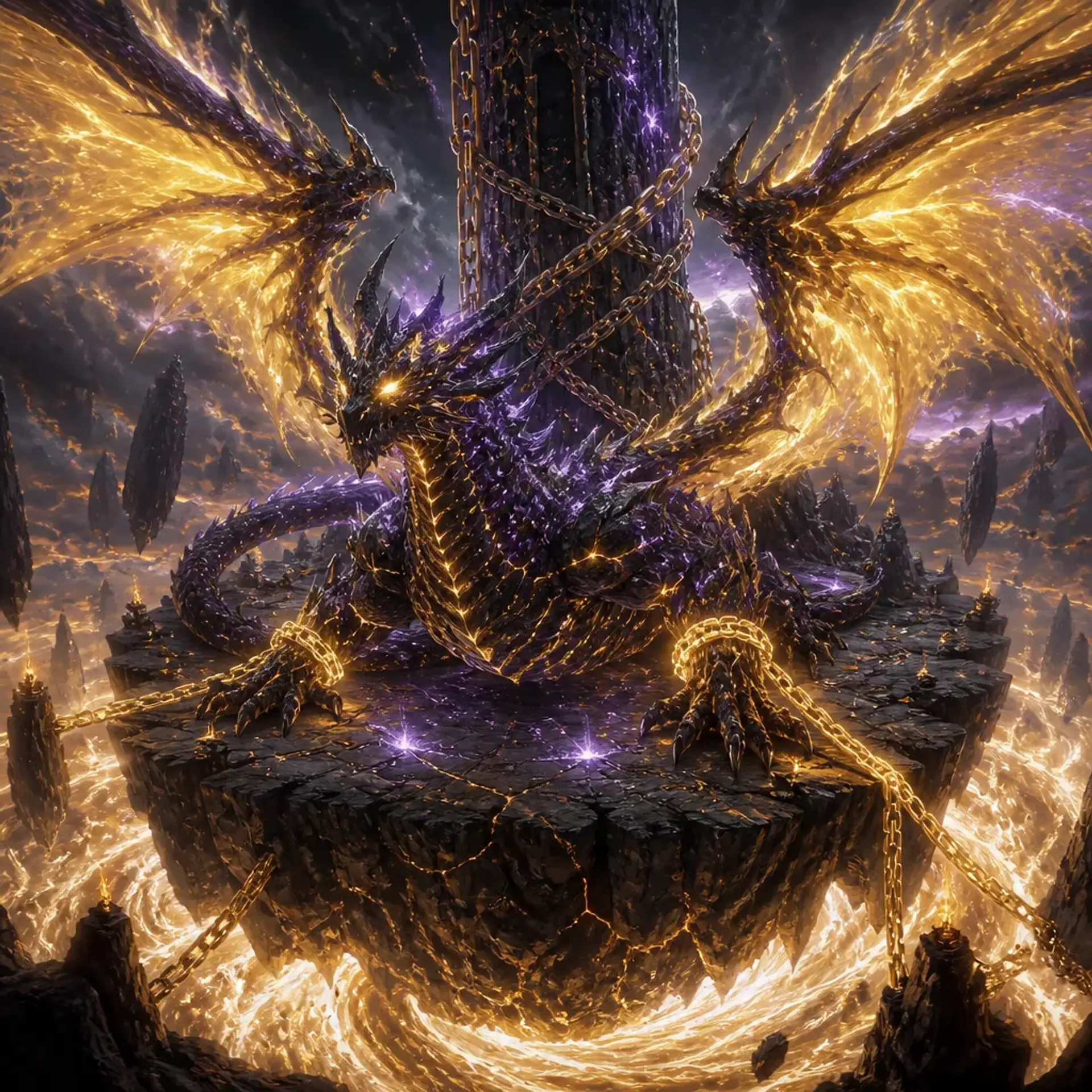 Ignis-Khaar, Sentinel of the Eternal Link - AI-generated fantasy Monster