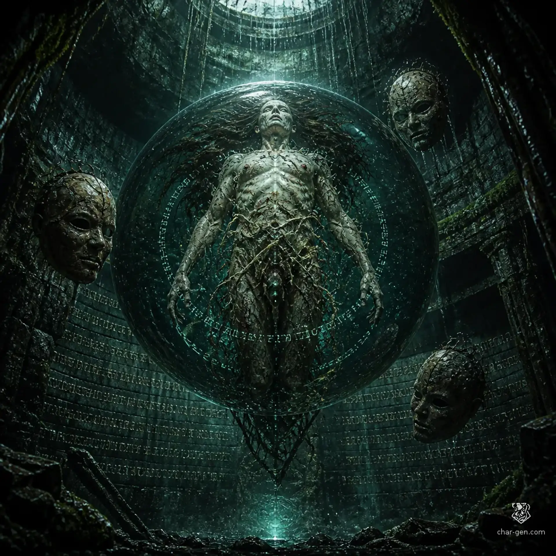 Drowned Oracle - AI-generated fantasy Monster