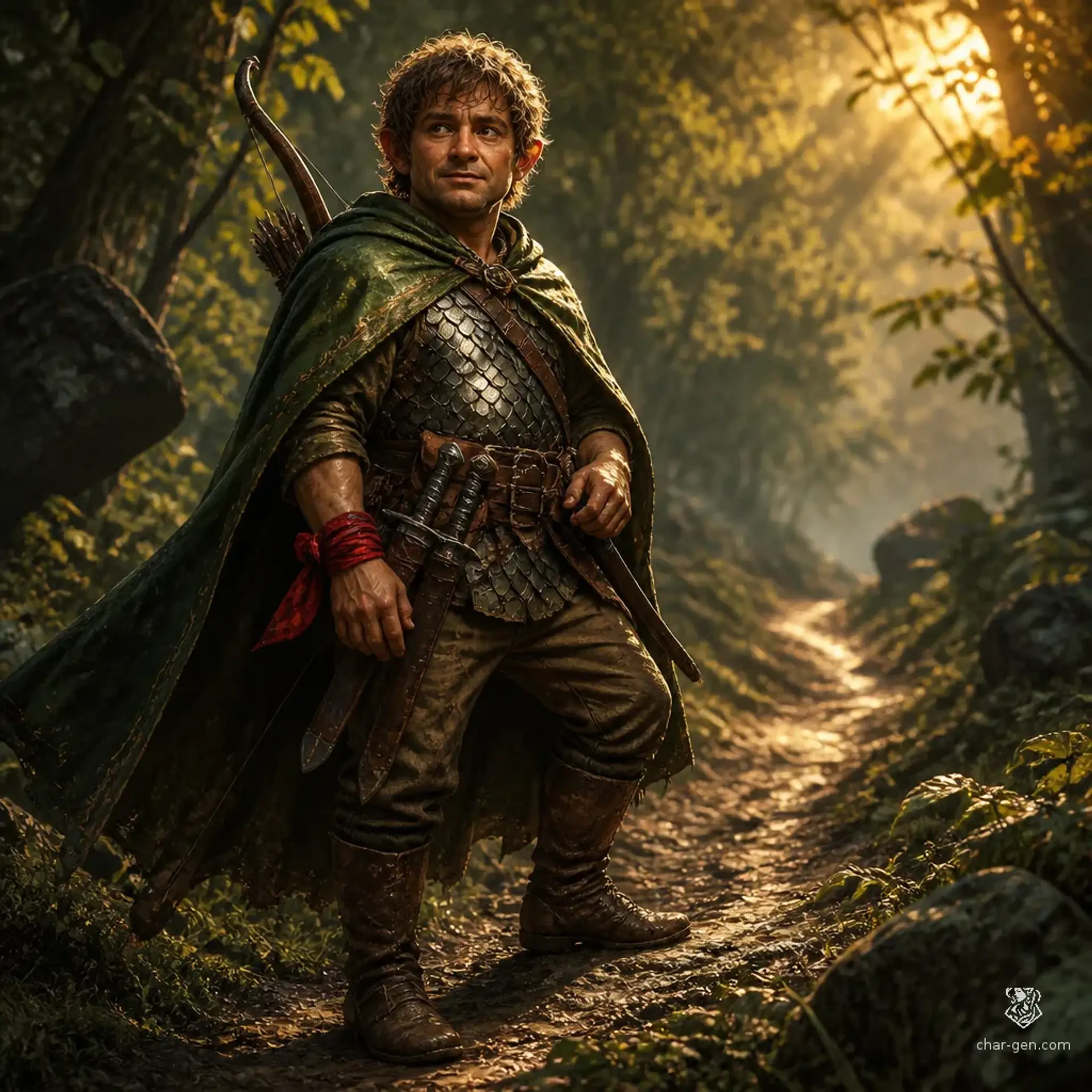 Tobin Bramblefoot - AI-generated fantasy Character