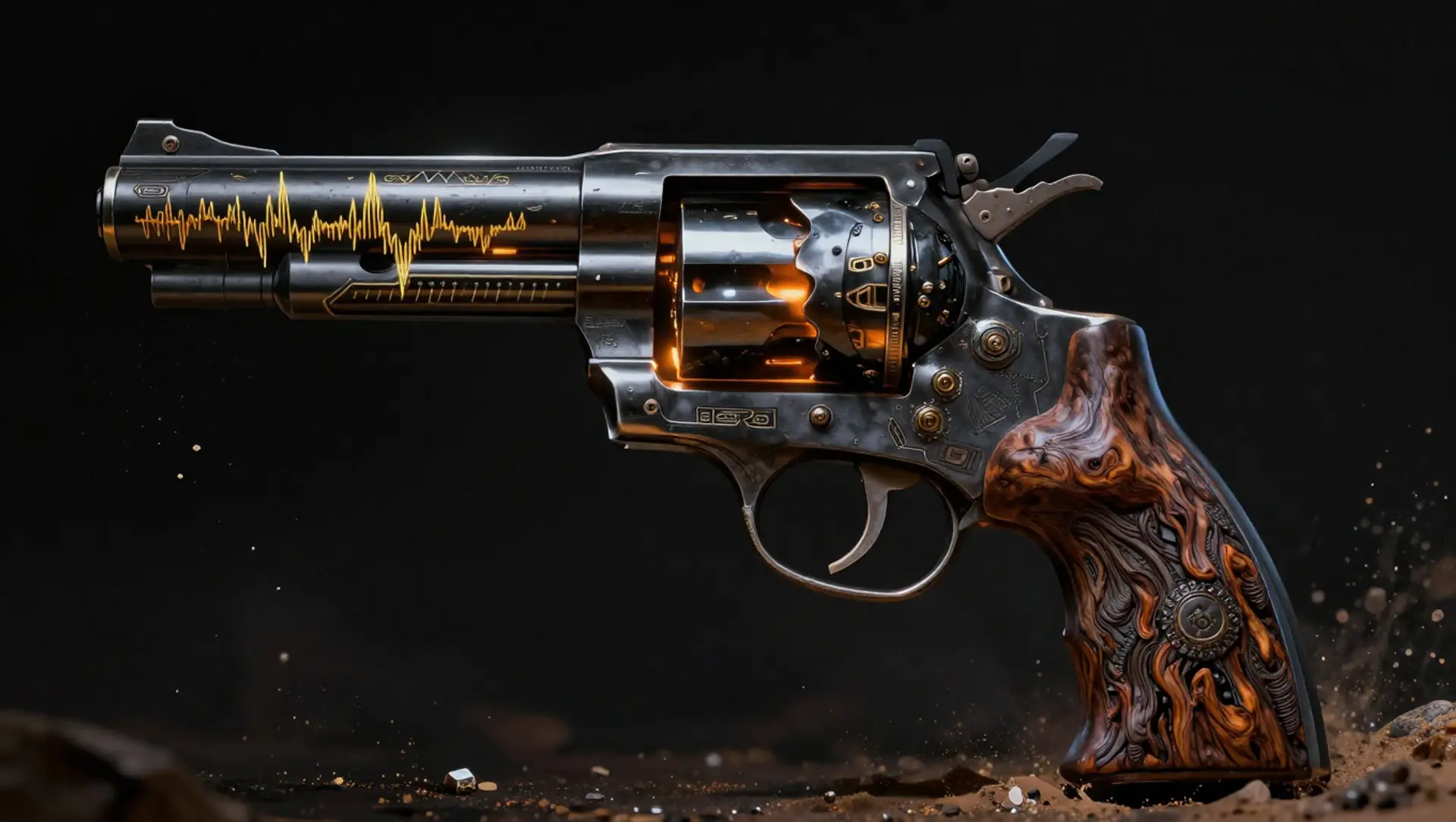 The Tremor-Vein Revolver | Fantasy Magic Item Generated by CharGen