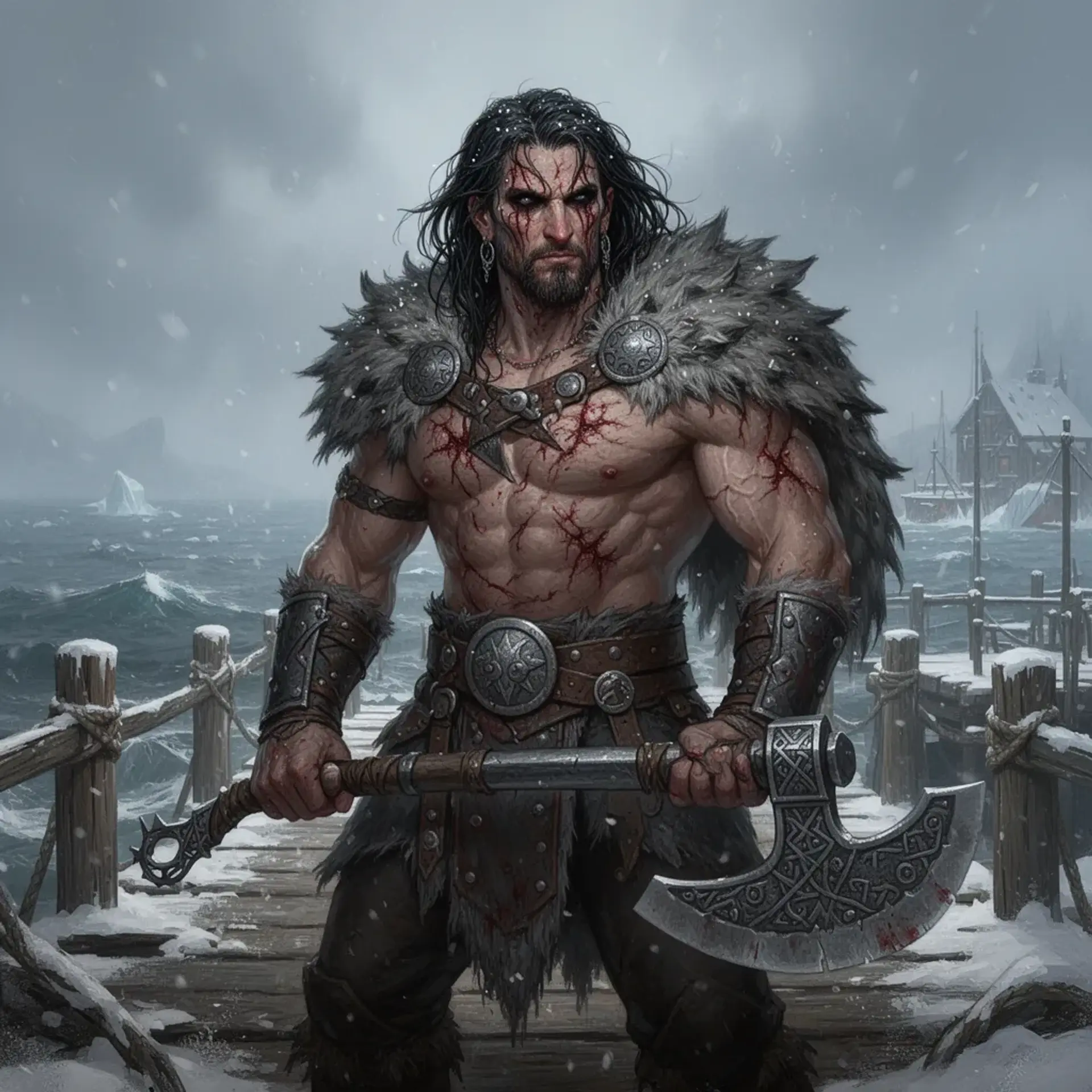 Hrafn Iron-Grip Kjellson - AI-generated fantasy NPC
