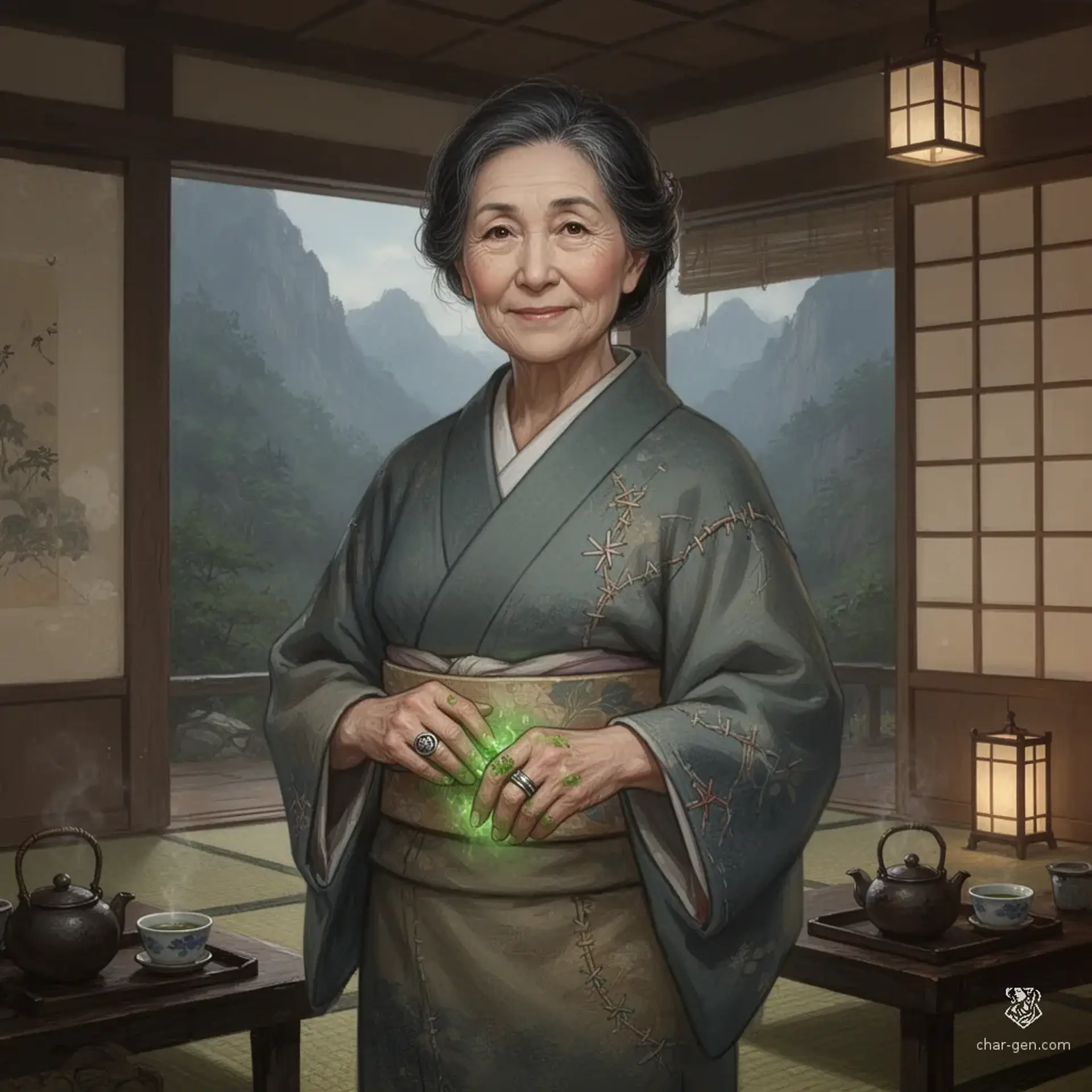 Madoka Shinraku - AI-generated fantasy NPC