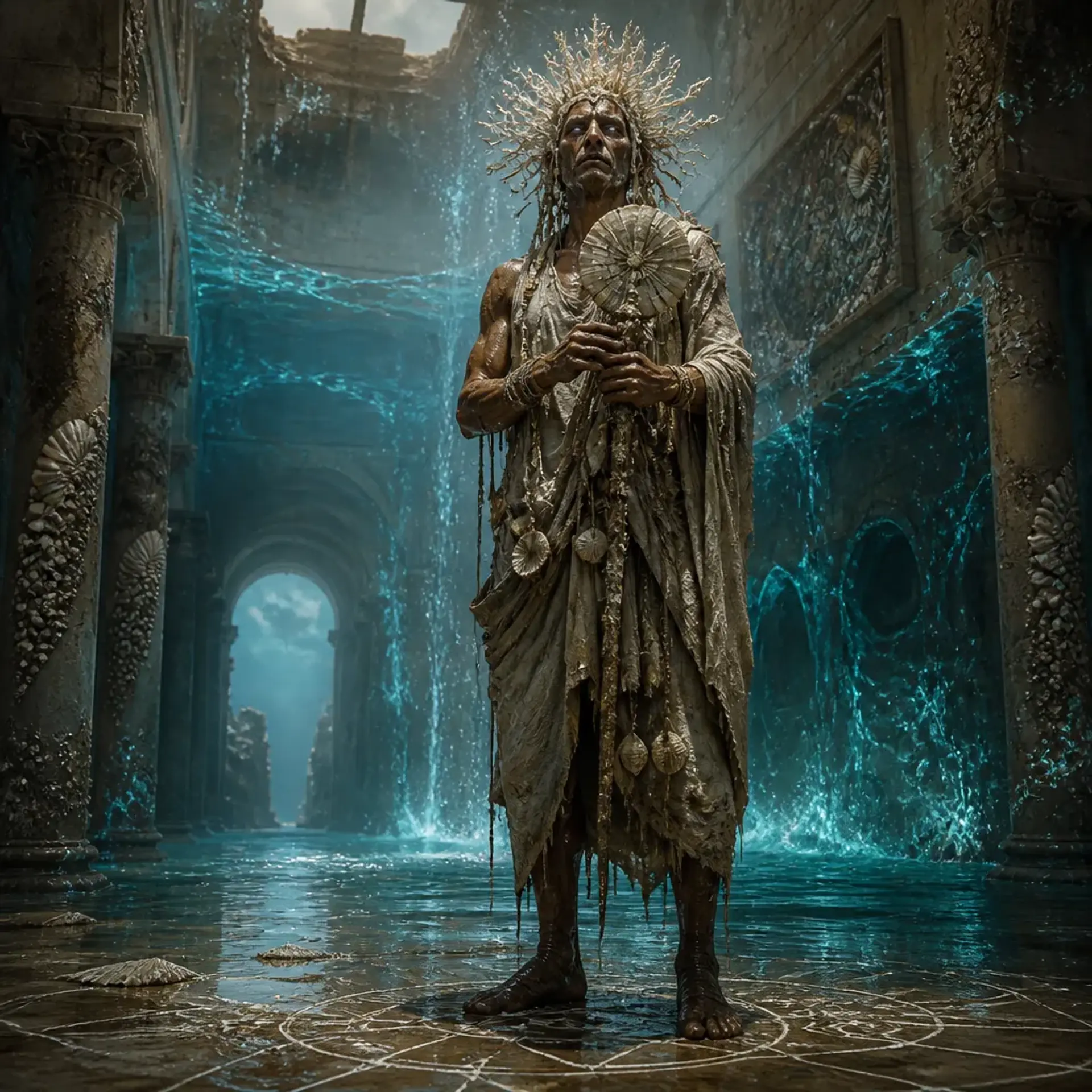 High Tide Seer Vhalis - AI-generated fantasy Monster