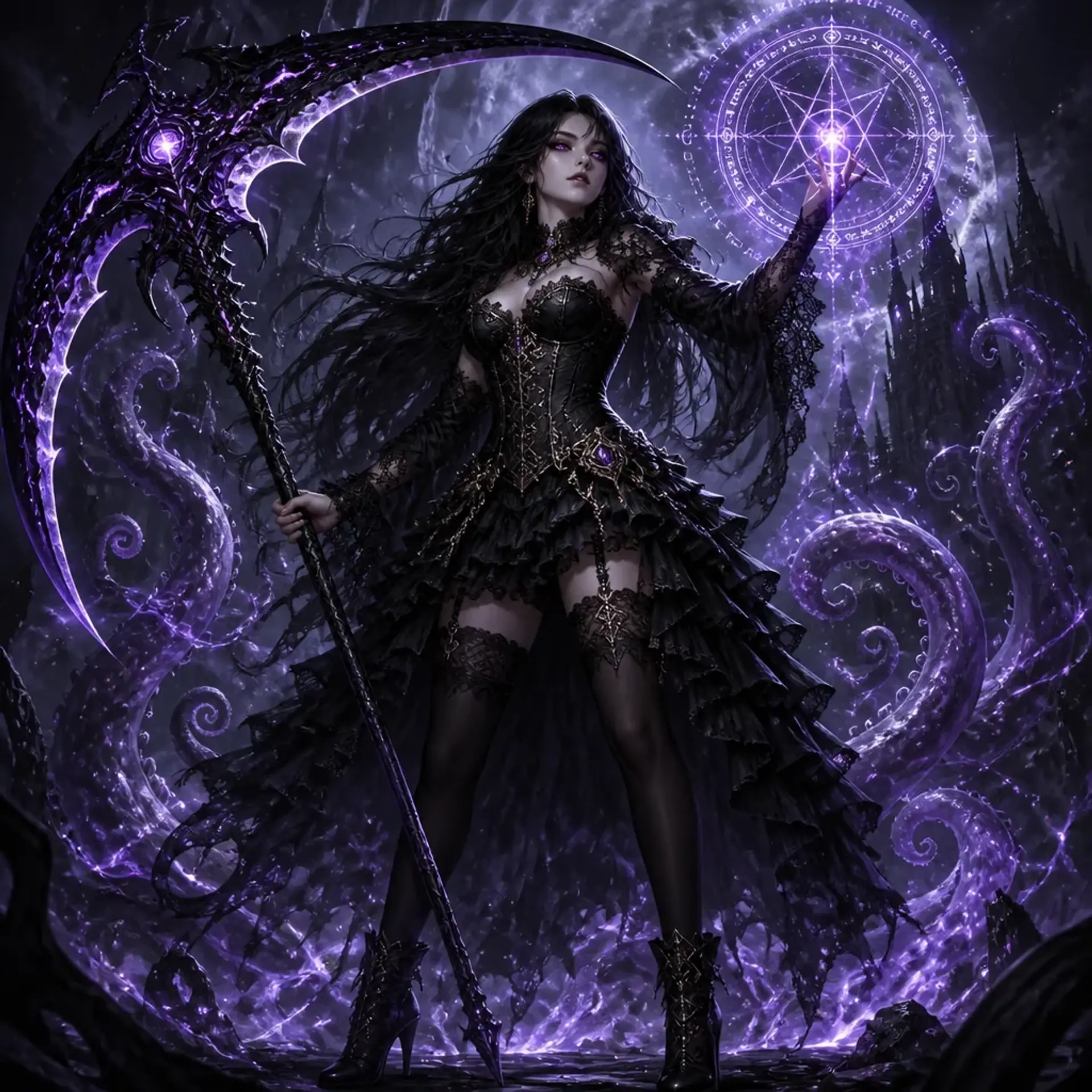 Eldritch Vespera - AI-generated fantasy Character